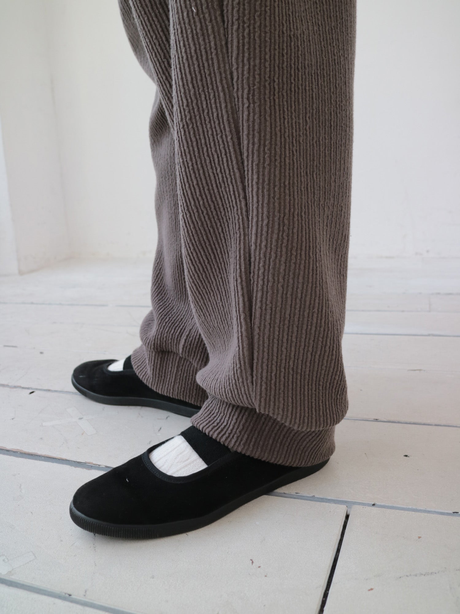 YARRA フリルストライプジャージーパンツ YR-1545-243