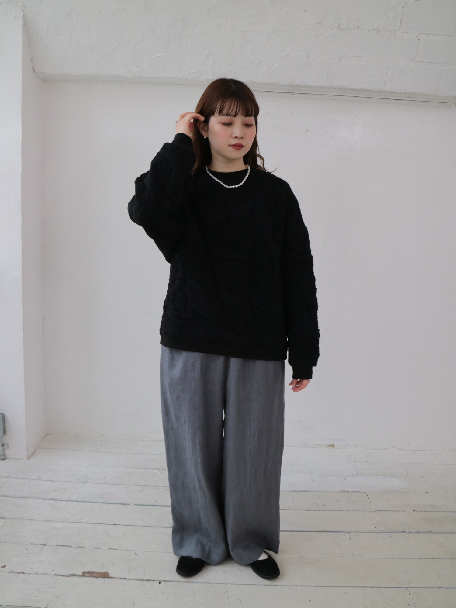 YARRA 木の実キルトJQDドロッププルオーバー YR-1541-225