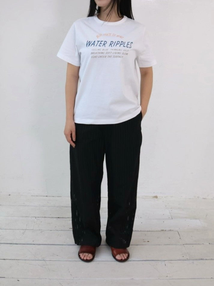 YARRA NEU WATER RIPPLEロゴプリントTシャツ NU-5621-433