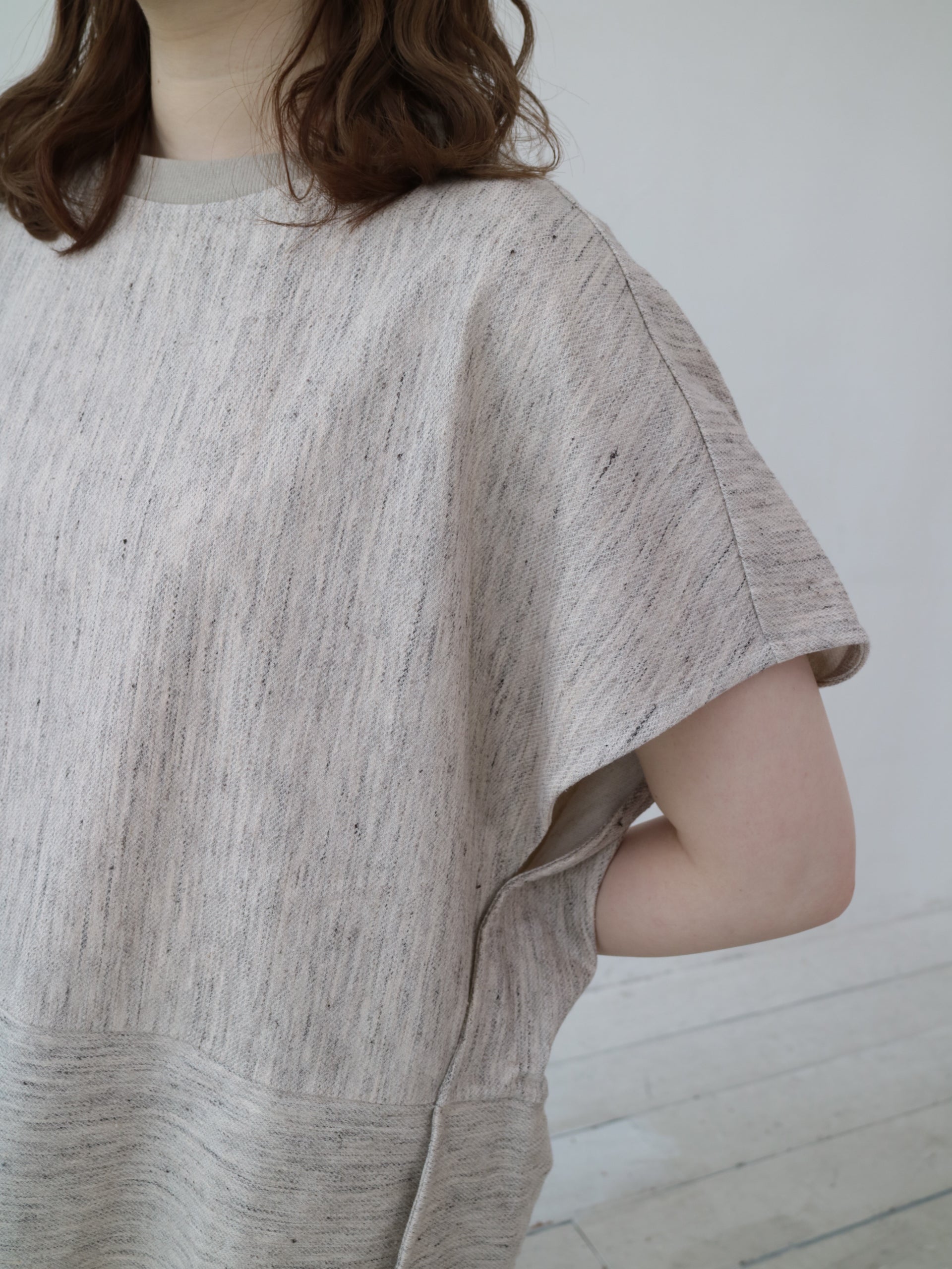 YARRA 綿麻ツイードカットプルオーバー YR-1541-279