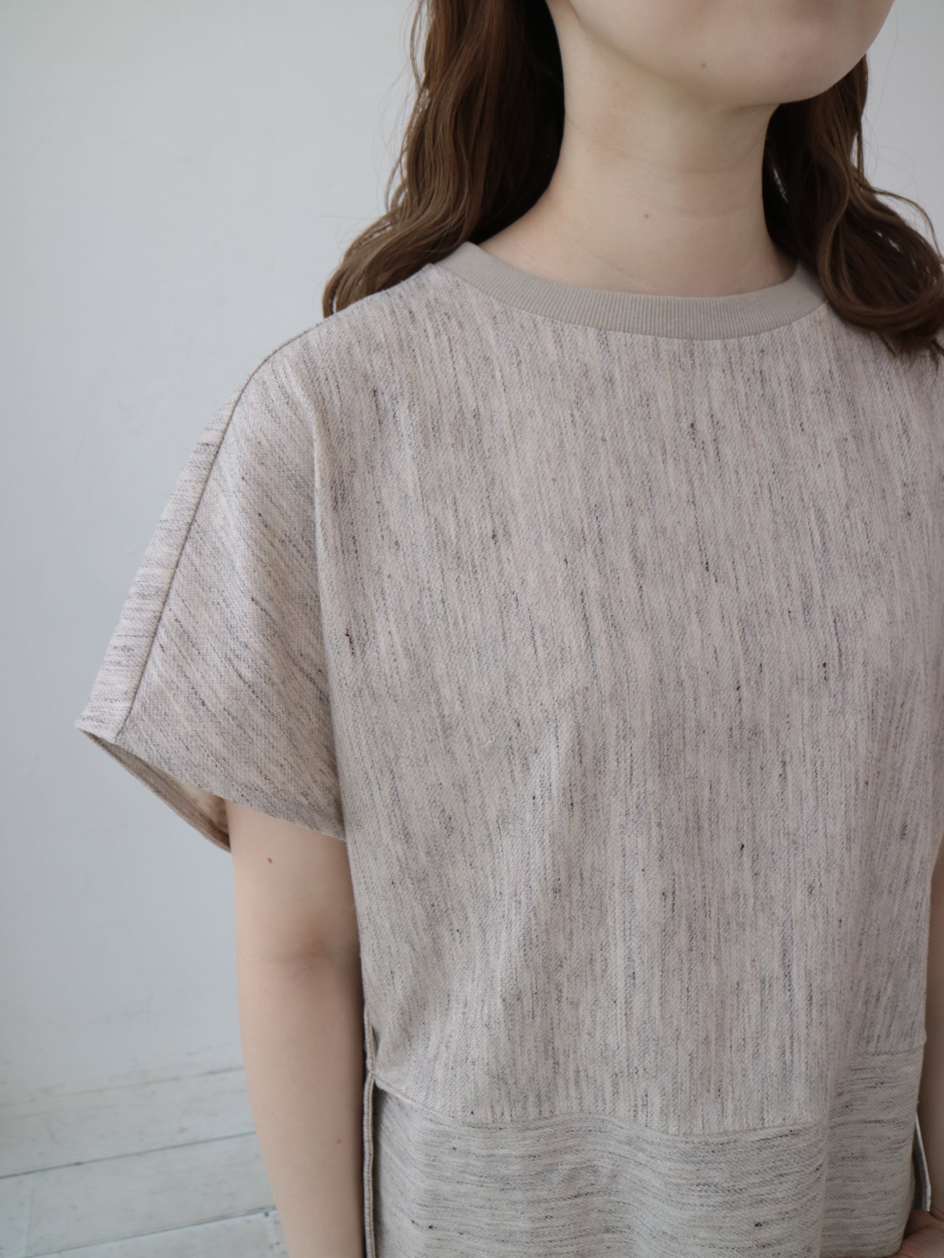 YARRA 綿麻ツイードカットプルオーバー YR-1541-279