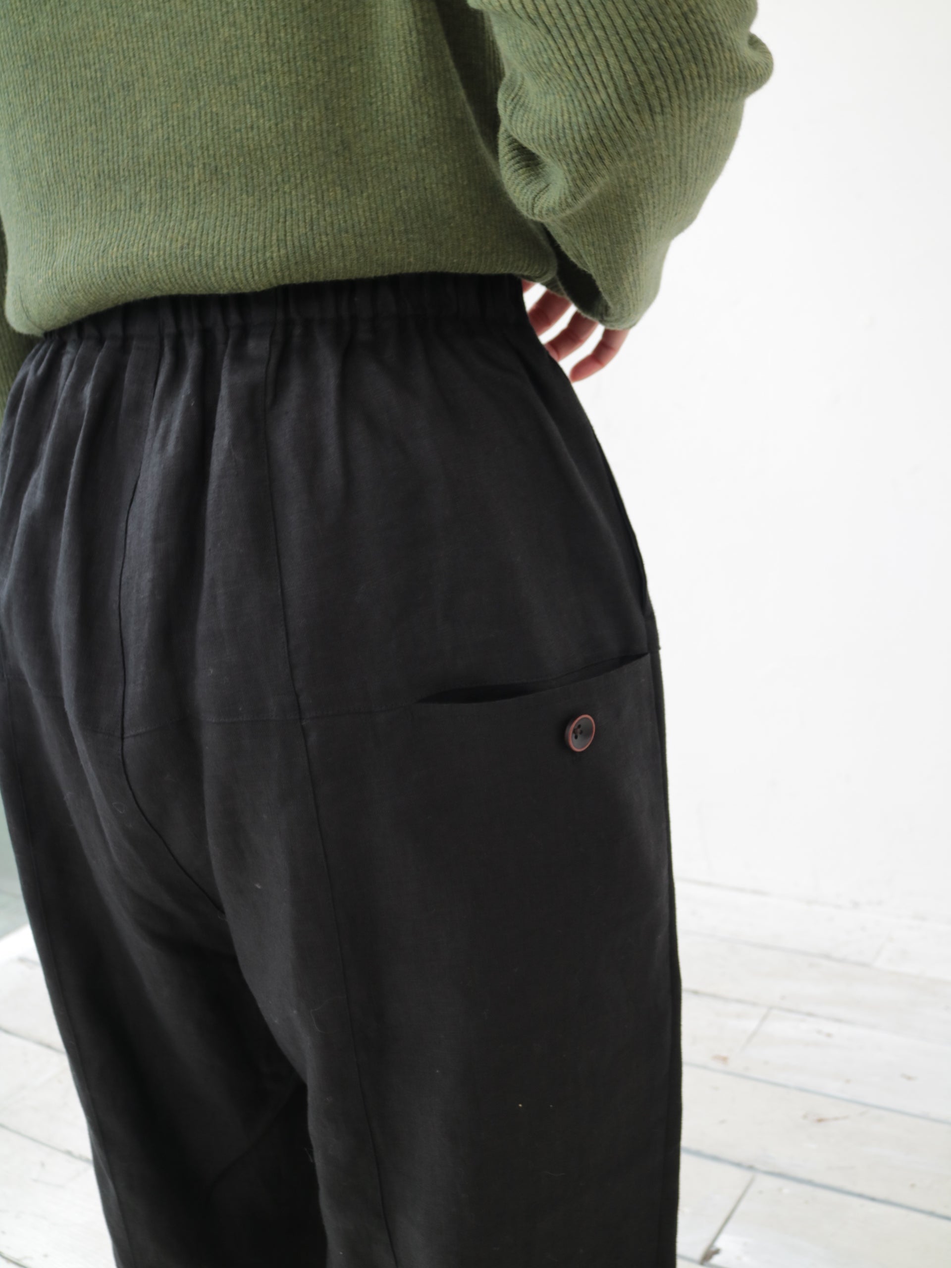 YARRA リネン100デザインパンツ YR-1545-216