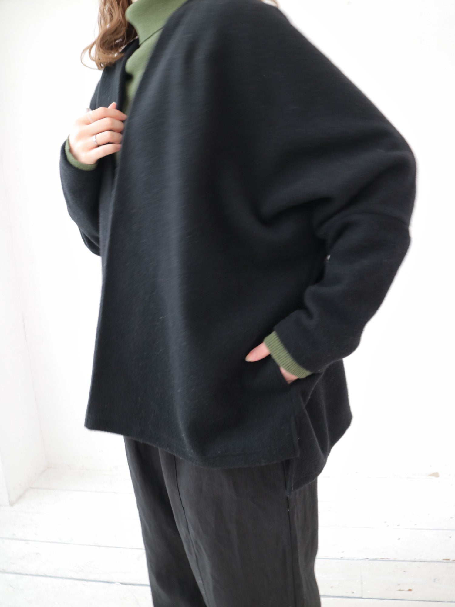 YARRA ECOWOOLモッサトッパーカーディガン YR-1547-241