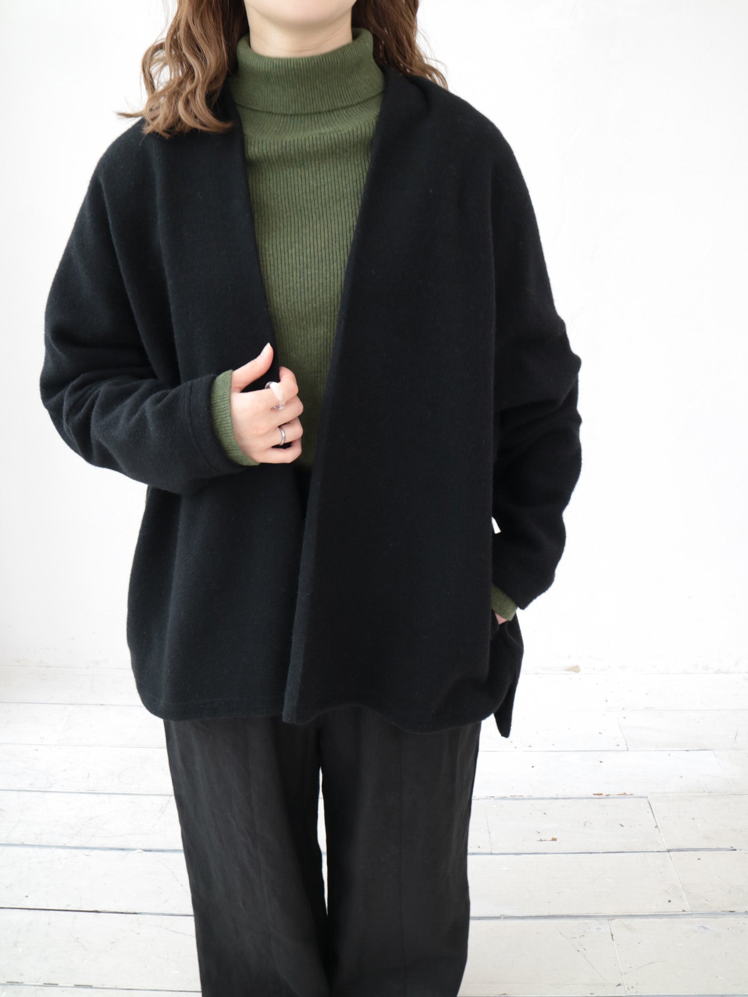 YARRA ECOWOOLモッサトッパーカーディガン YR-1547-241