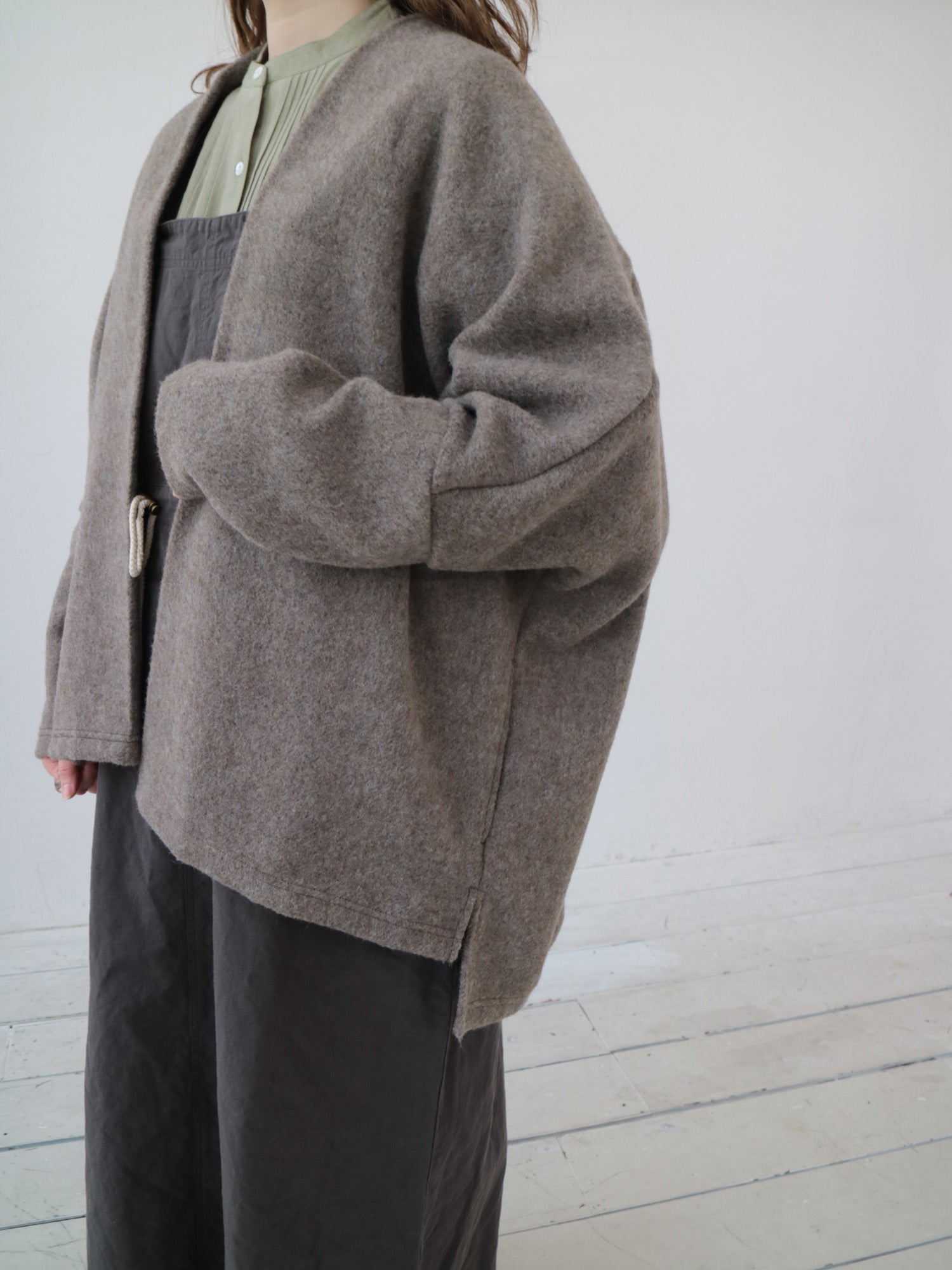 YARRA ECOWOOLモッサトッパーカーディガン YR-1547-241