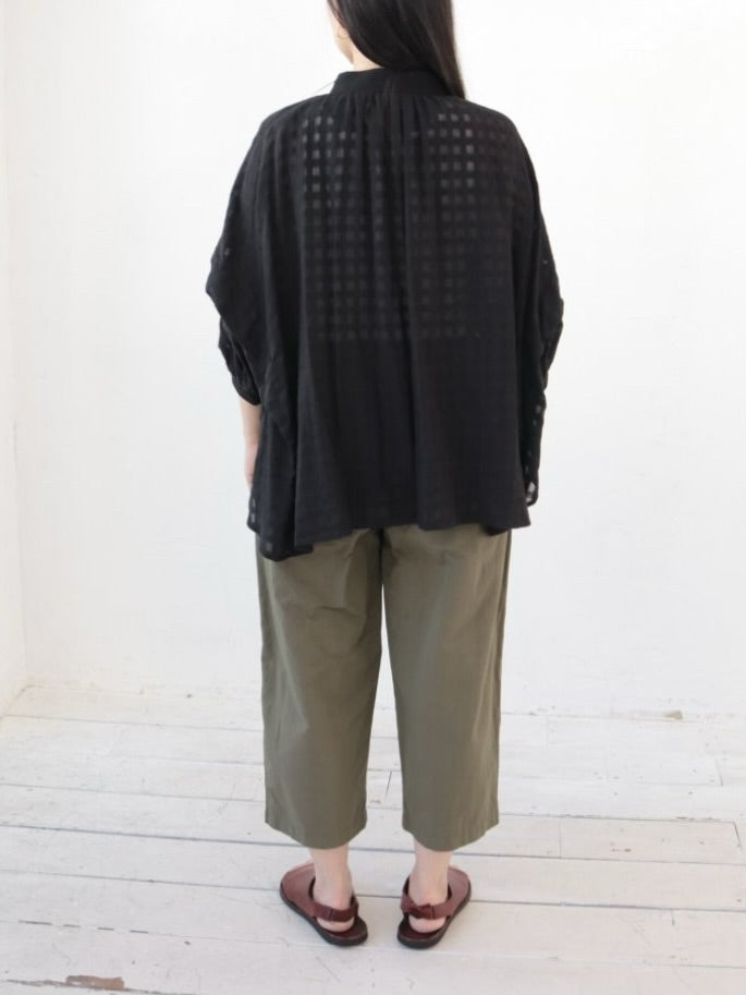 YARRA 8分丈裾ダーツパンツ YR-1625-305