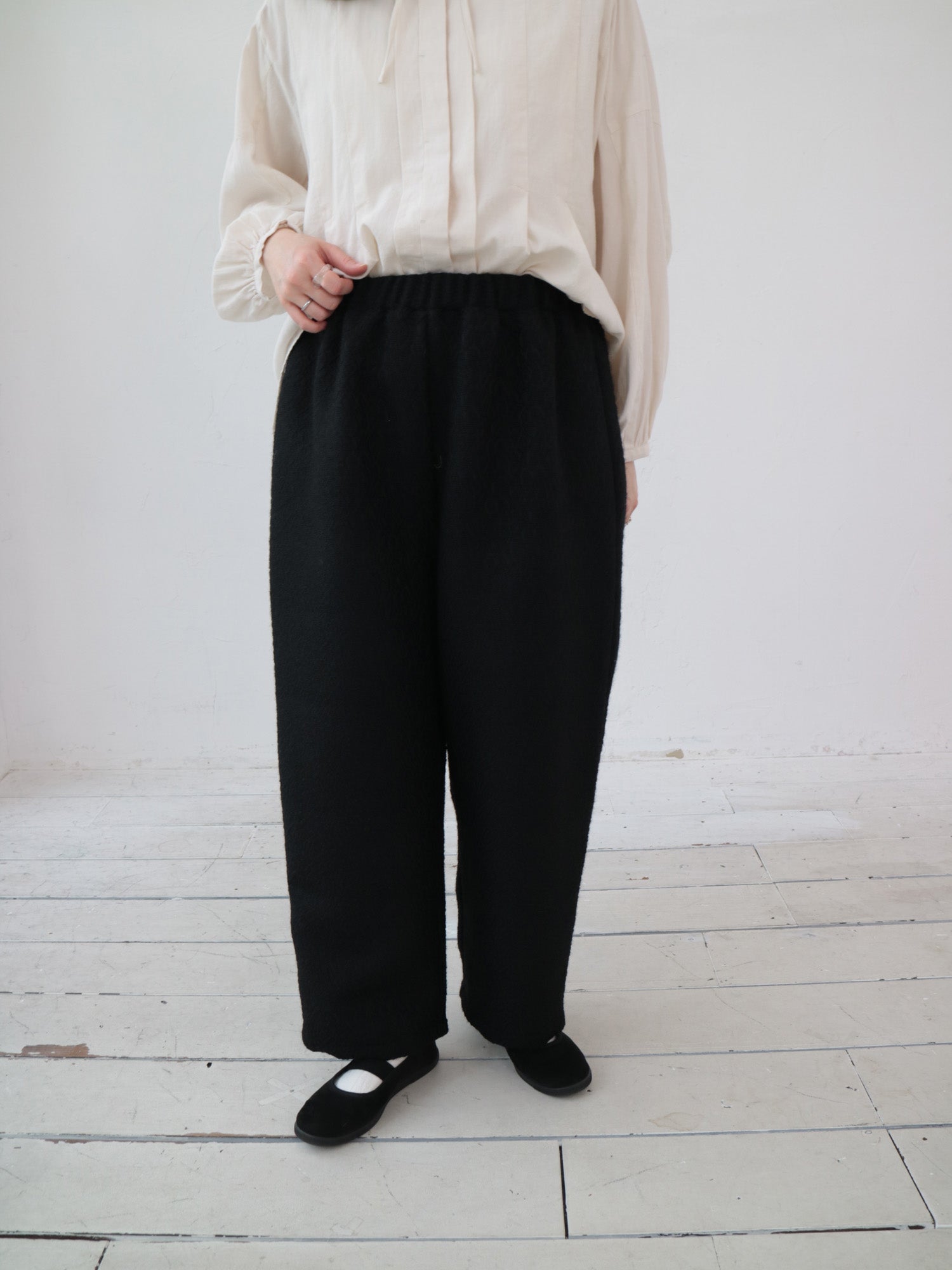 YARRA ウールブレンドジャカードパンツ YR-1545-245