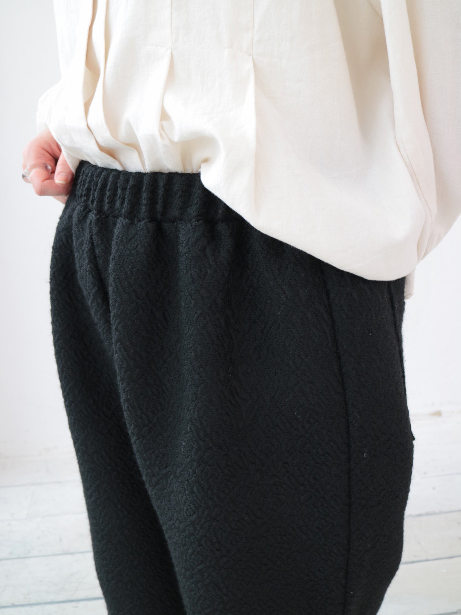 YARRA ウールブレンドジャカードパンツ YR-1545-245