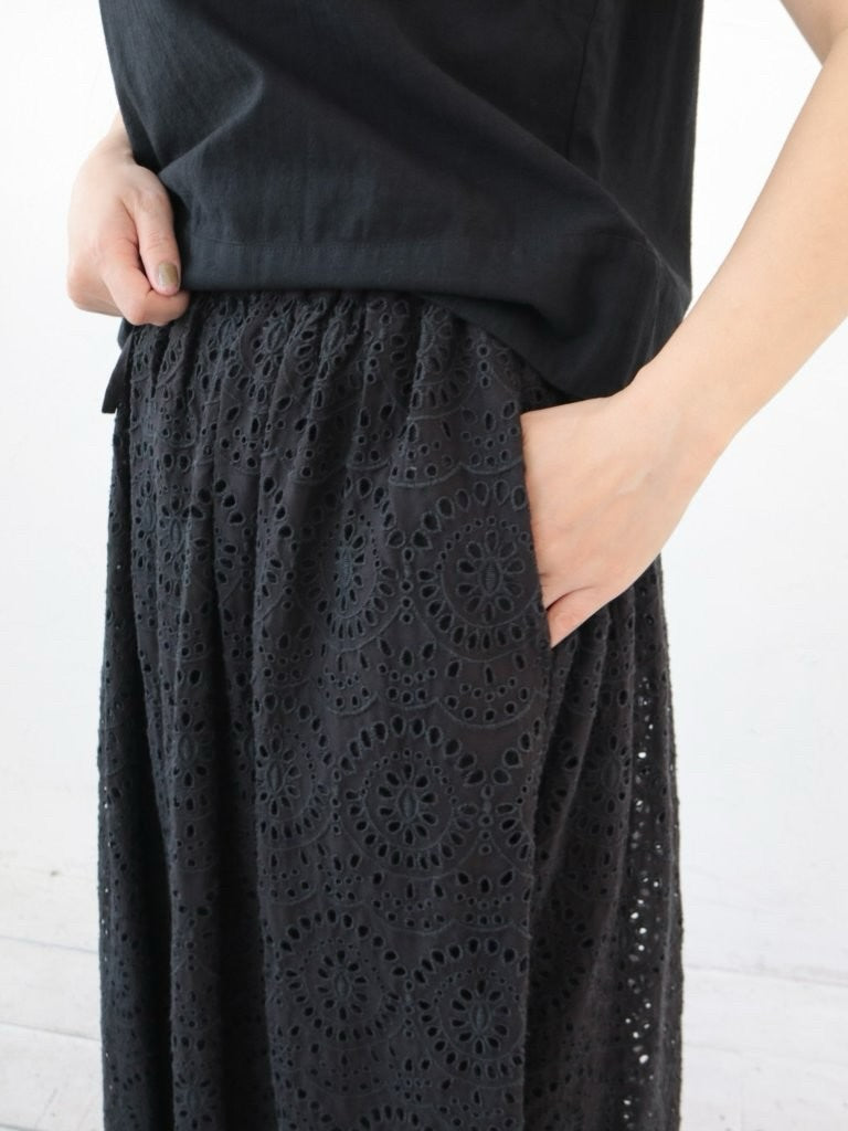 YARRA INDIAペチ付き刺繍スカート YR-1626-289