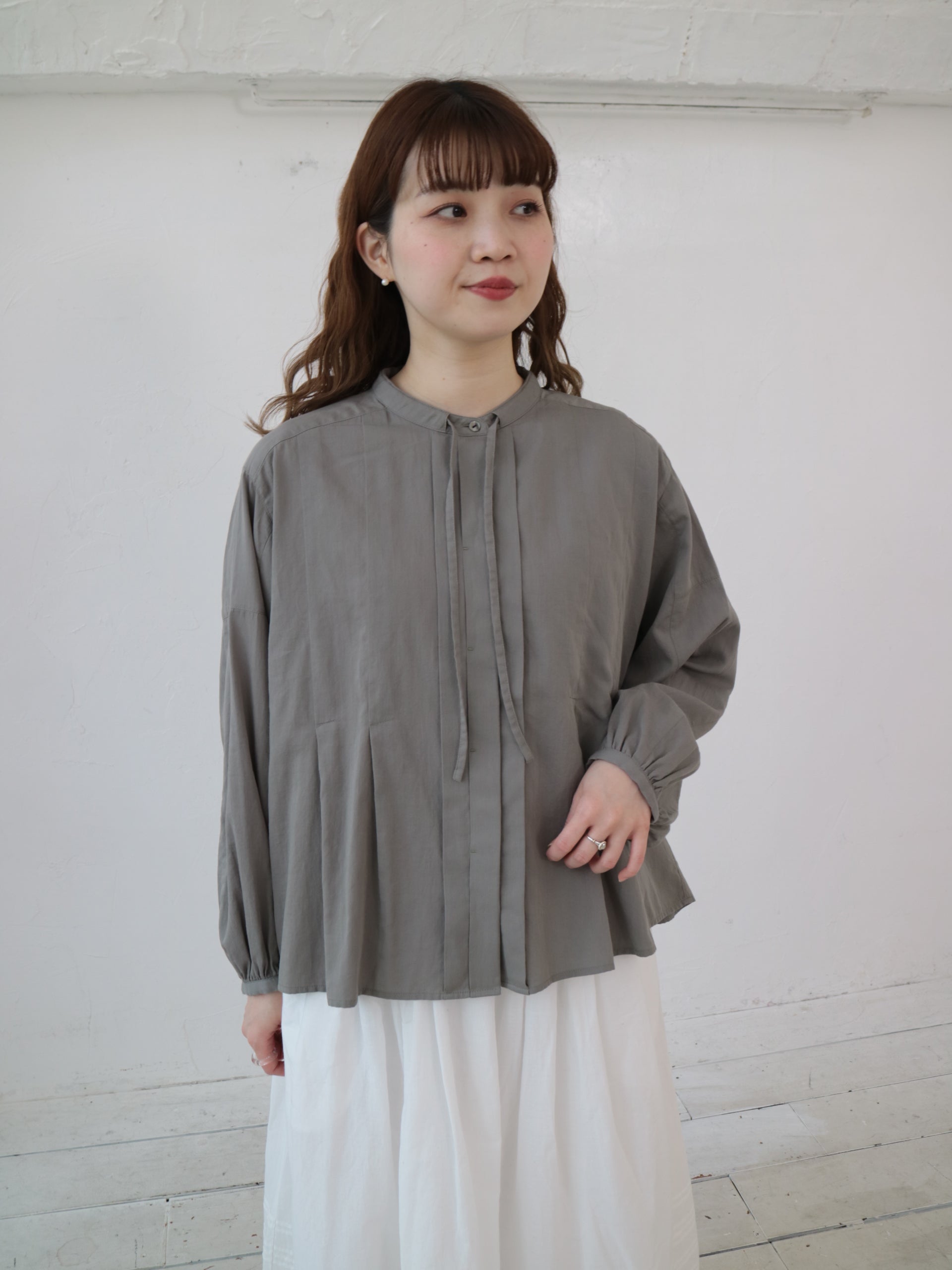 YARRA コットンローンタックブラウス YR-1543-220