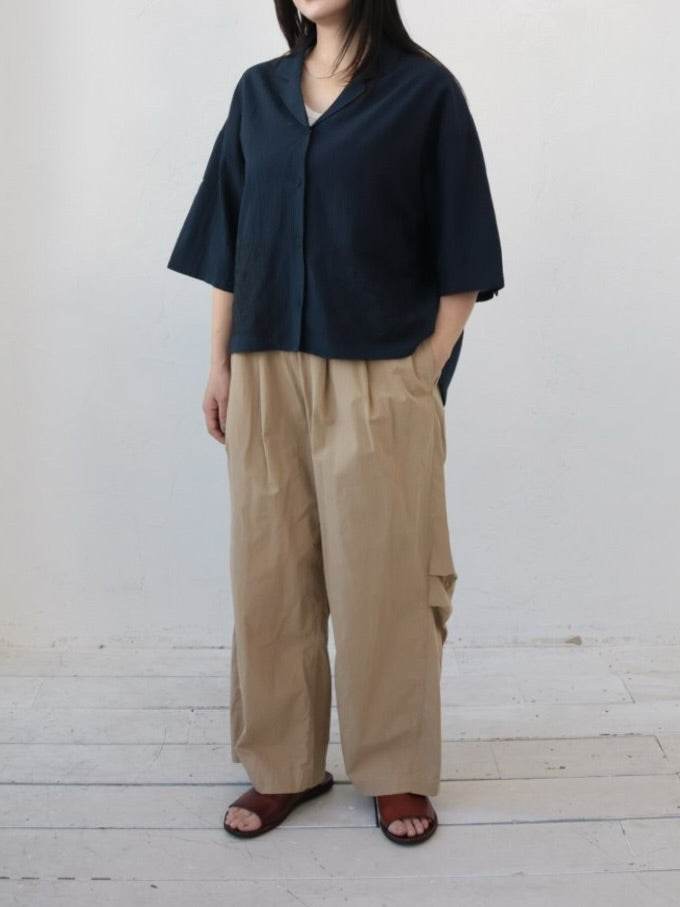YARRA INDIA開襟ラメ刺繡シャツ YR-1623-269