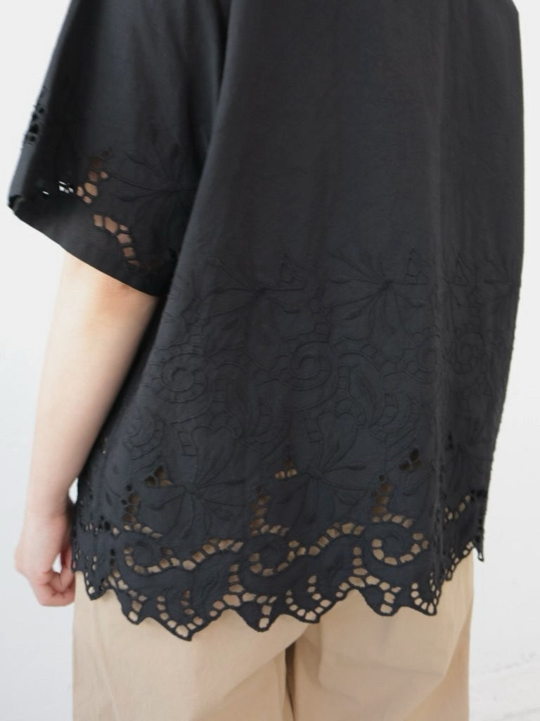 YARRA INDIAスカラップ刺繍ブラウス YR-1623-266