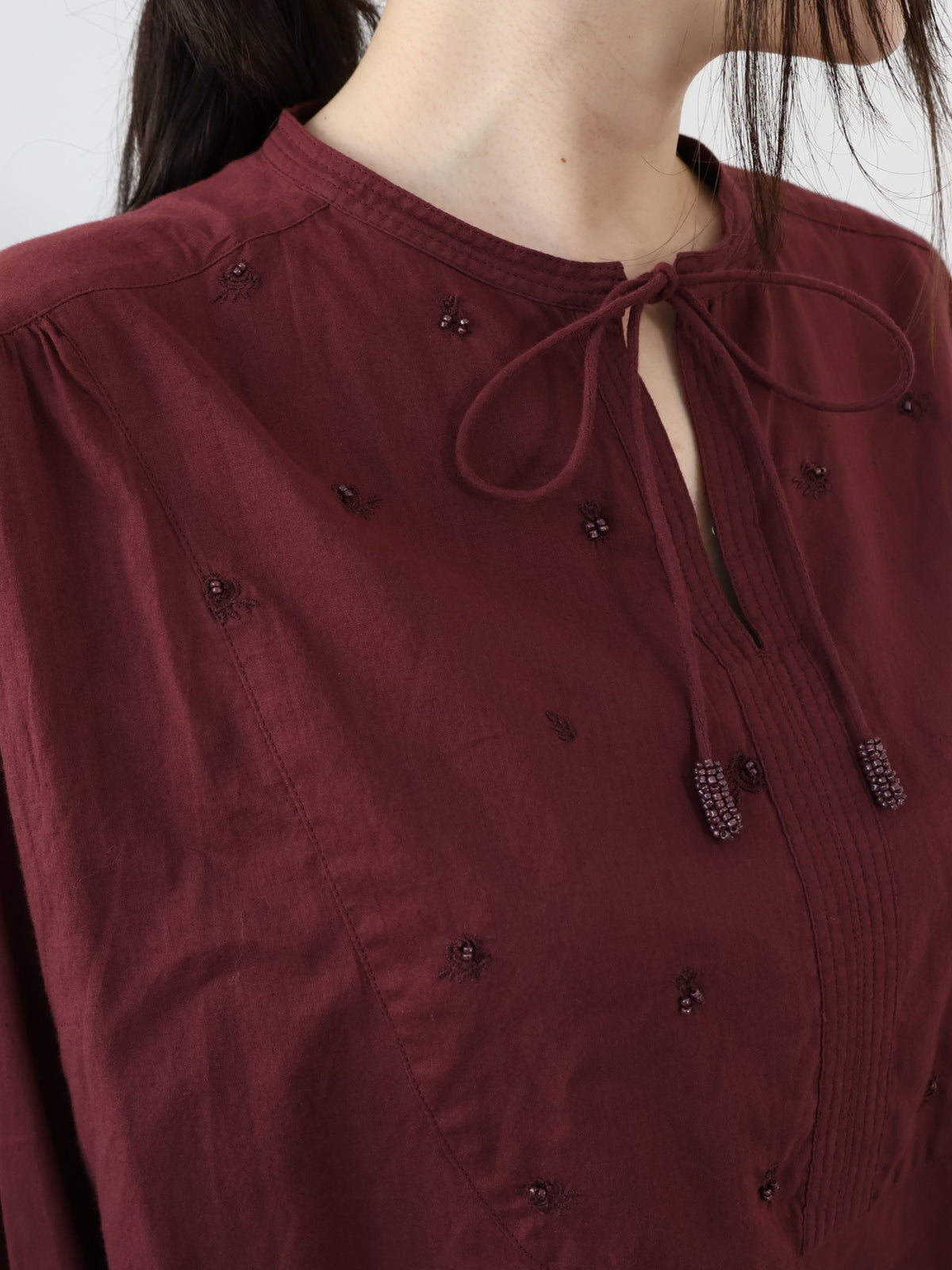 YARRA INDIAビーズ刺繍ブラウス YR-1643-212