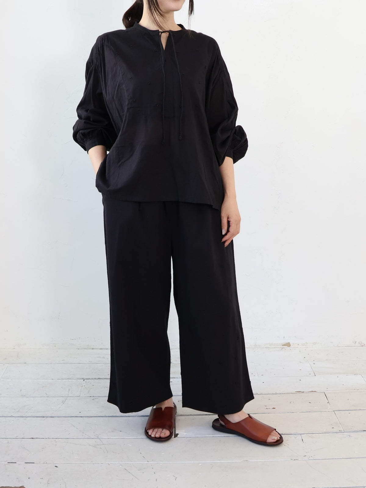 YARRA INDIAビーズ刺繍パンツ YR-1645-213