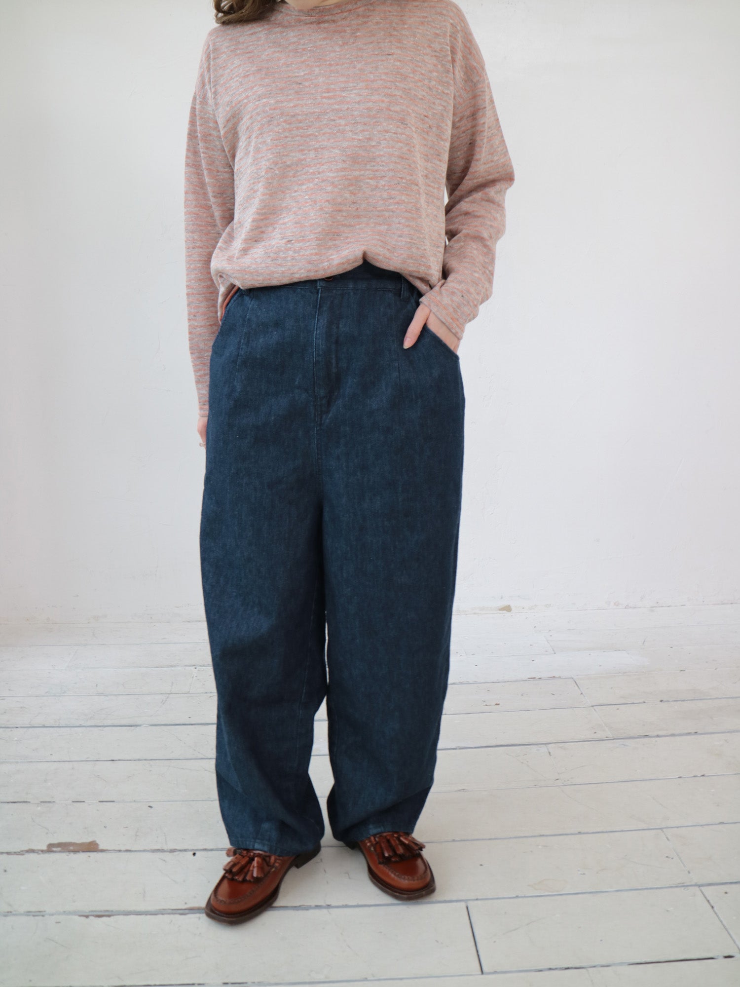 YARRA リネン混デニムパンツ YR-1545-238