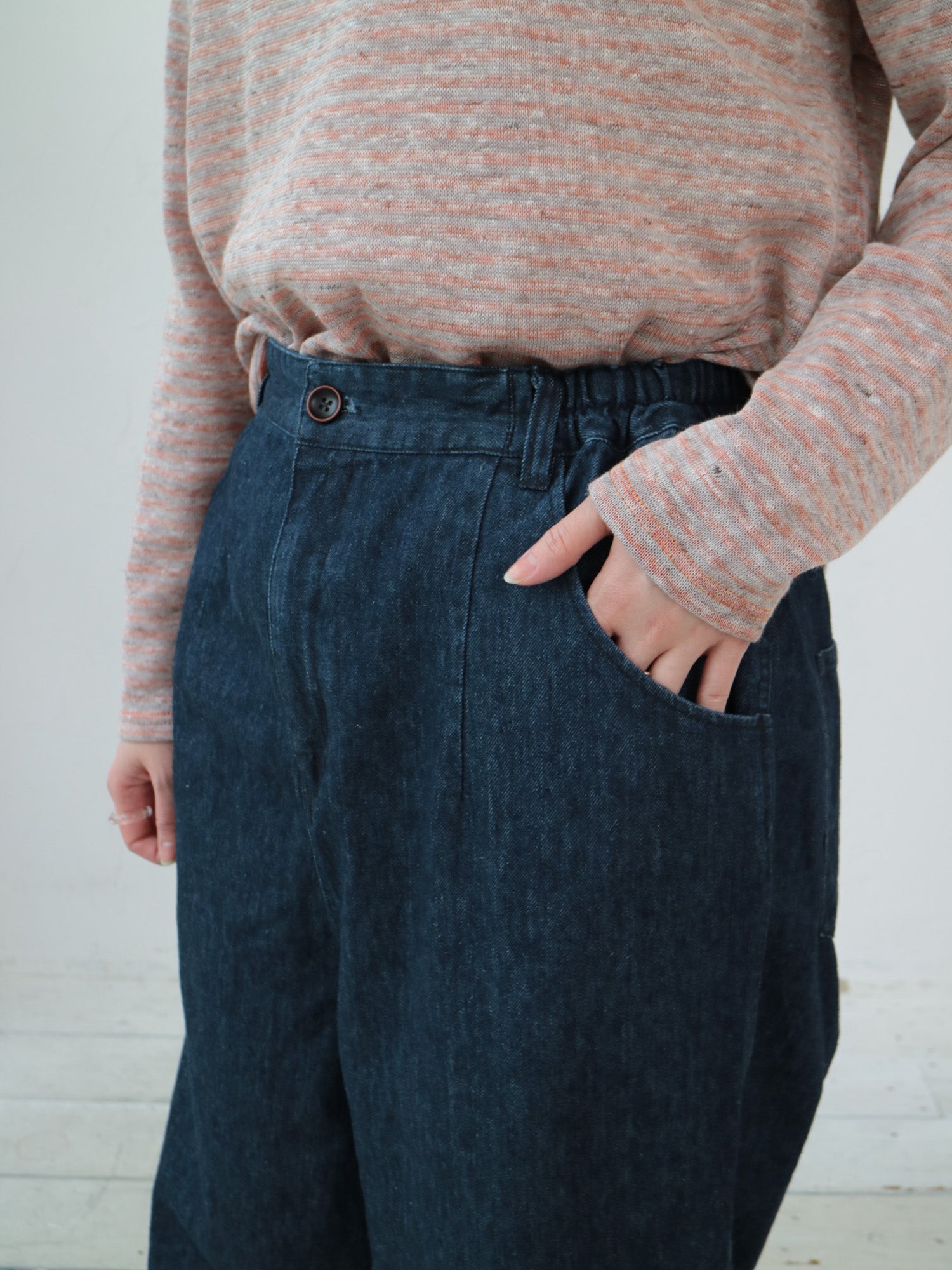YARRA リネン混デニムパンツ YR-1545-238