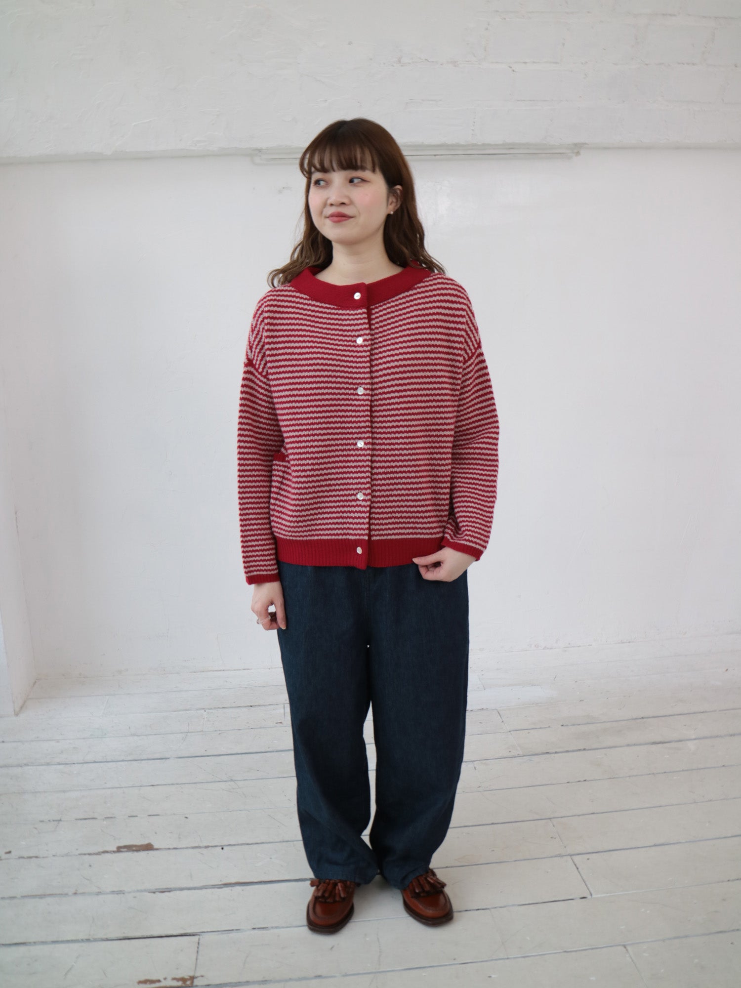 YARRA イタリーメリノ2WAYカーディガン YR-1542-231
