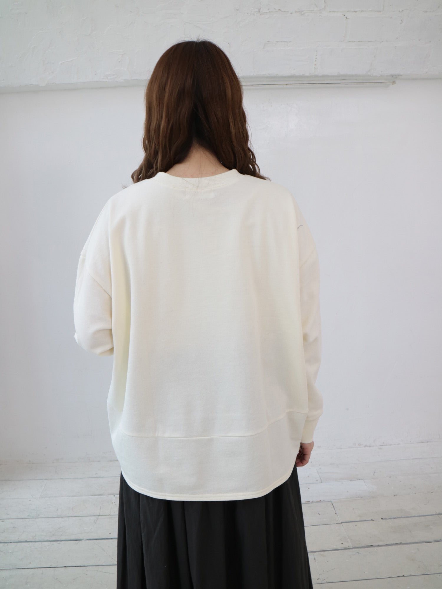 YARRA ミニ裏毛切替ラウンドプルオーバー YR-1541-224