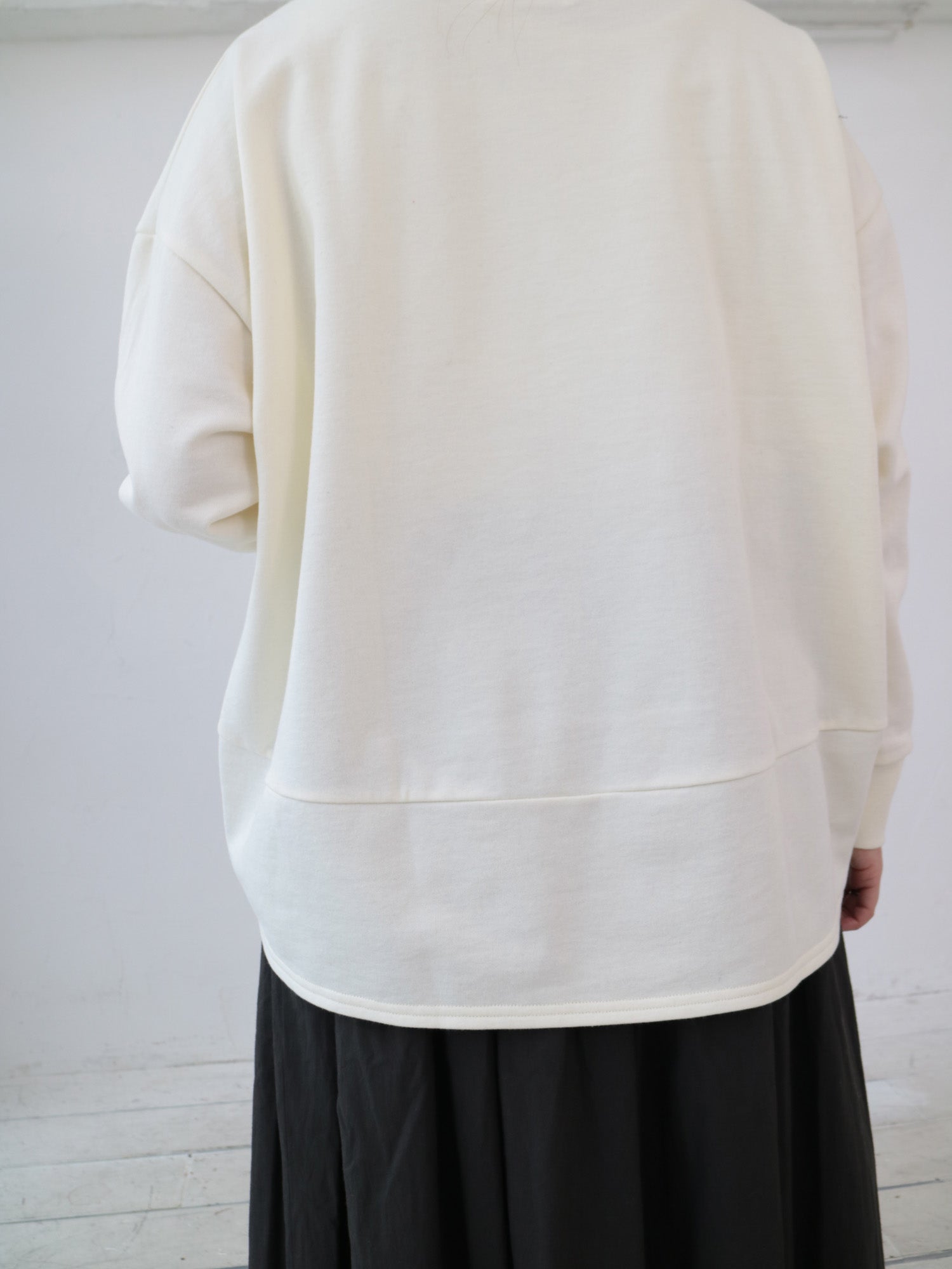 YARRA ミニ裏毛切替ラウンドプルオーバー YR-1541-224