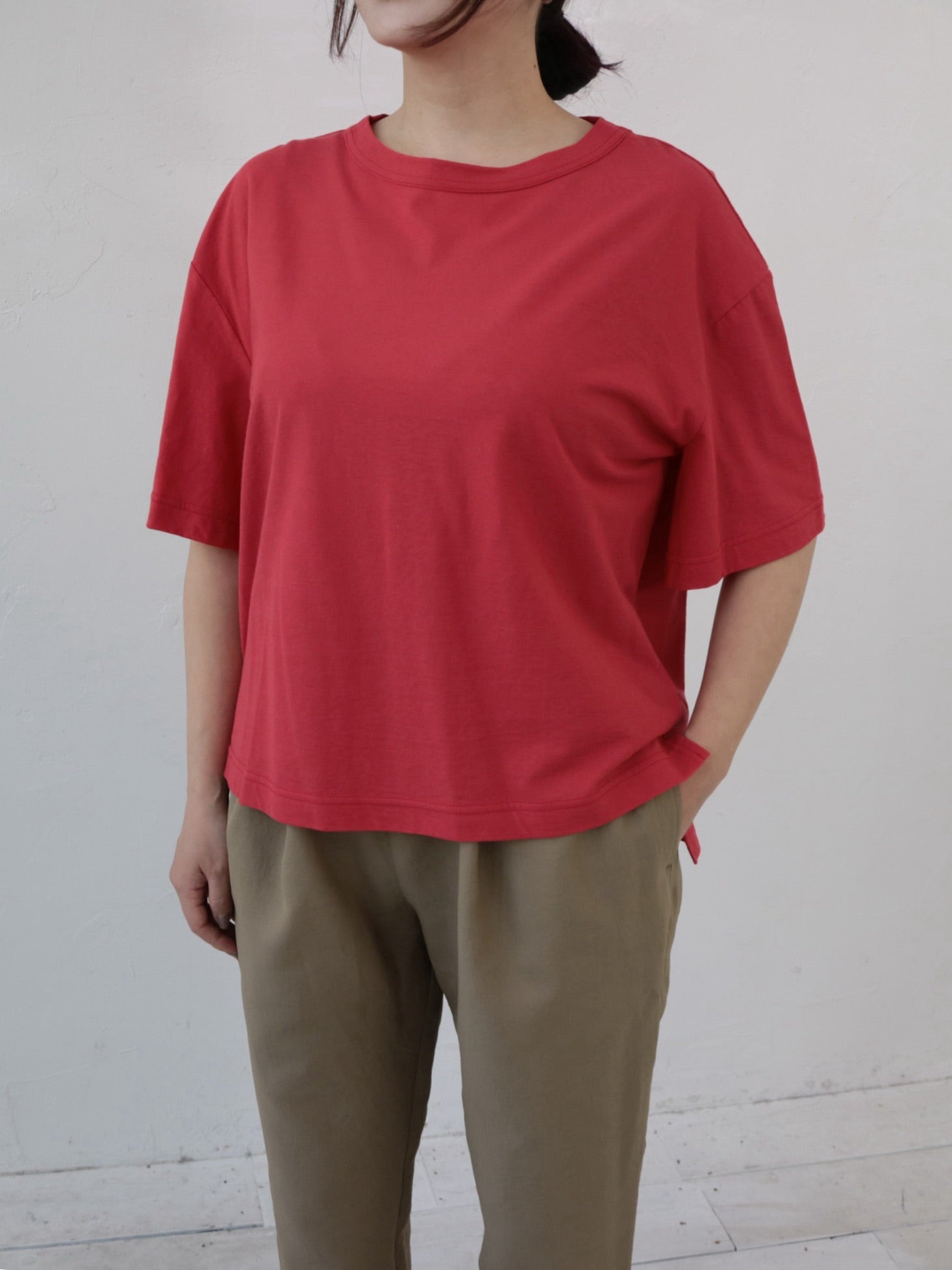 YARRA NEU 強撚天竺フレア袖Tシャツ NU-5521-430
