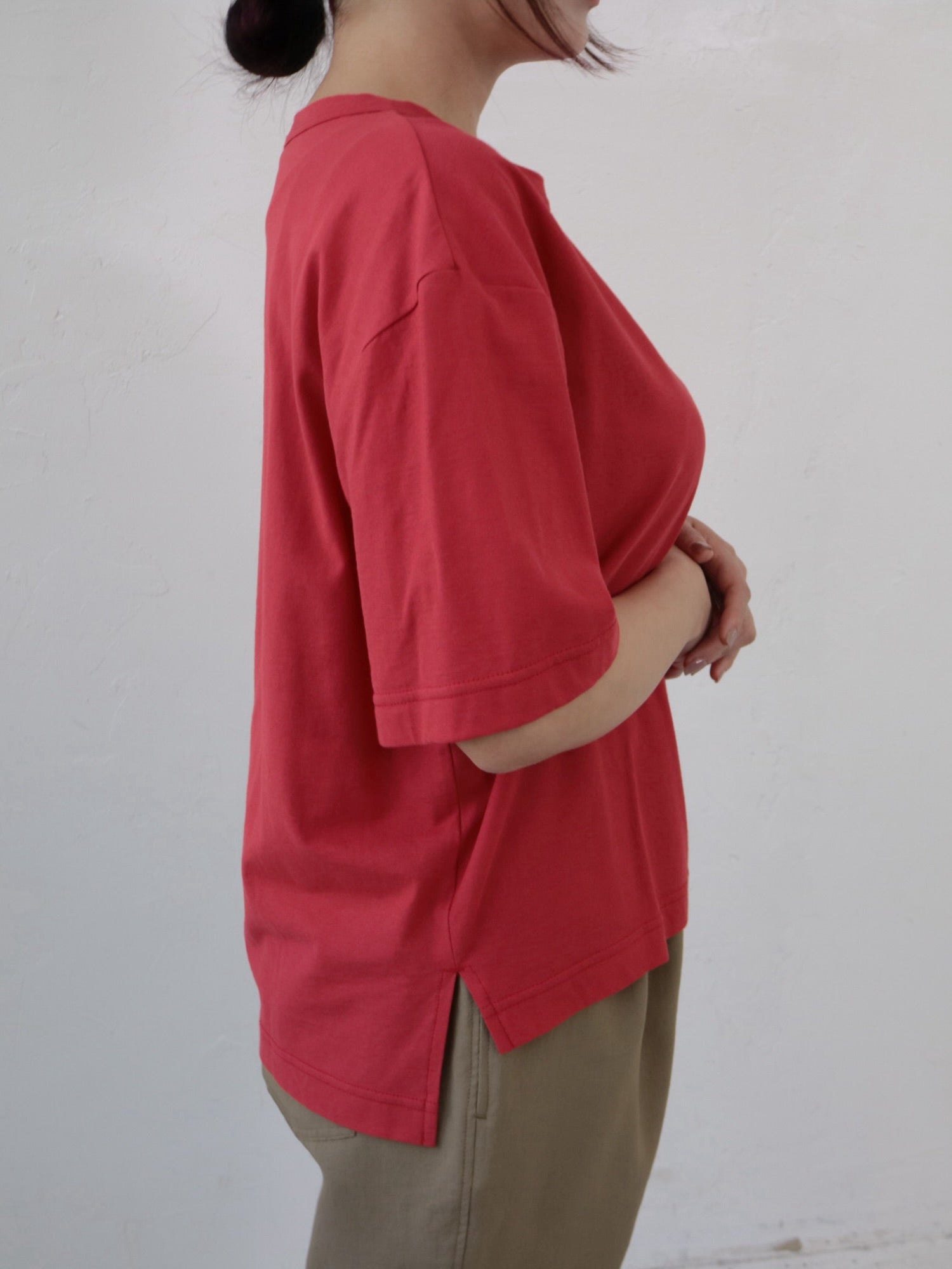 YARRA NEU 強撚天竺フレア袖Tシャツ NU-5521-430