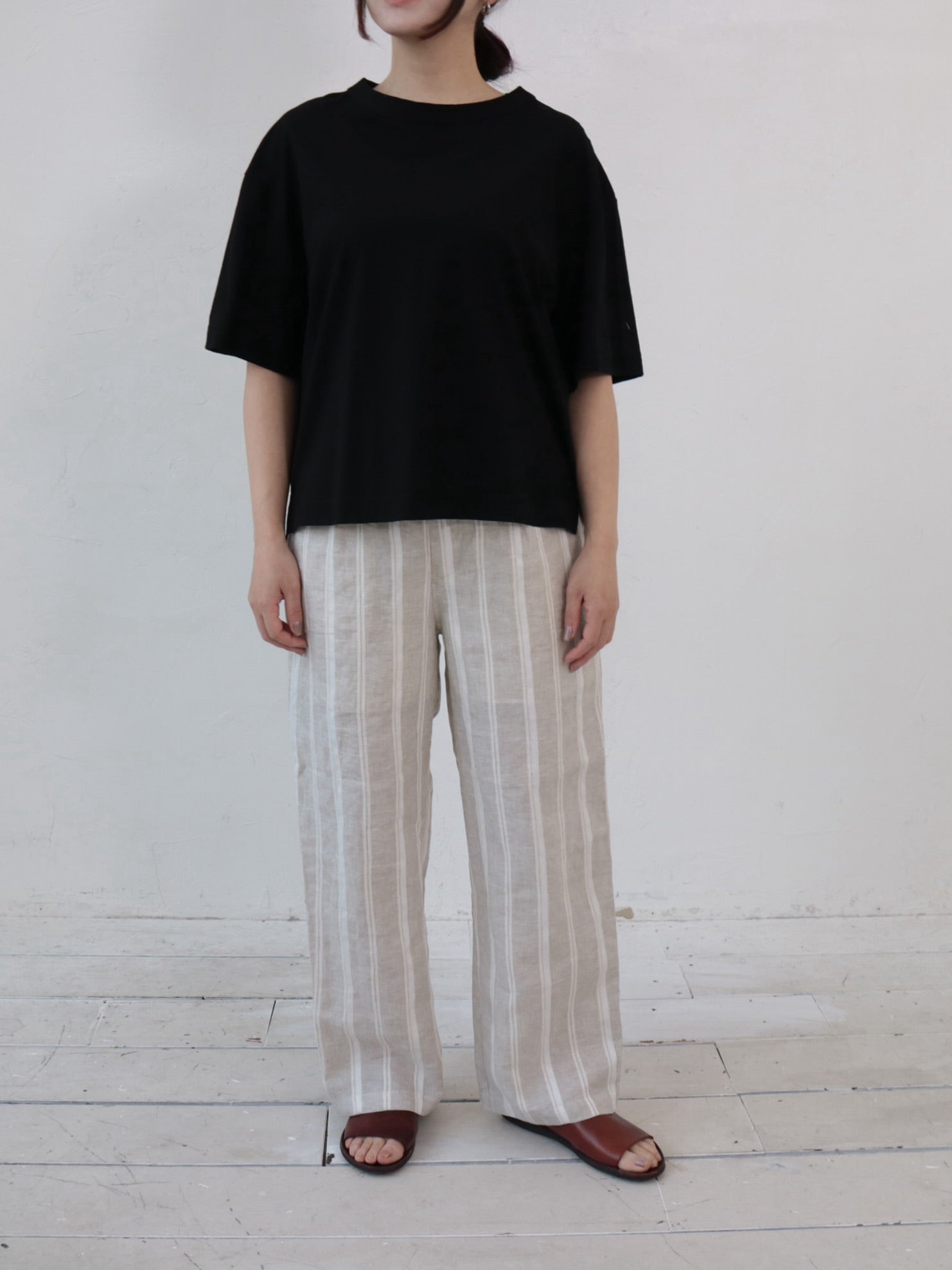 YARRA NEU 強撚天竺フレア袖Tシャツ NU-5521-430