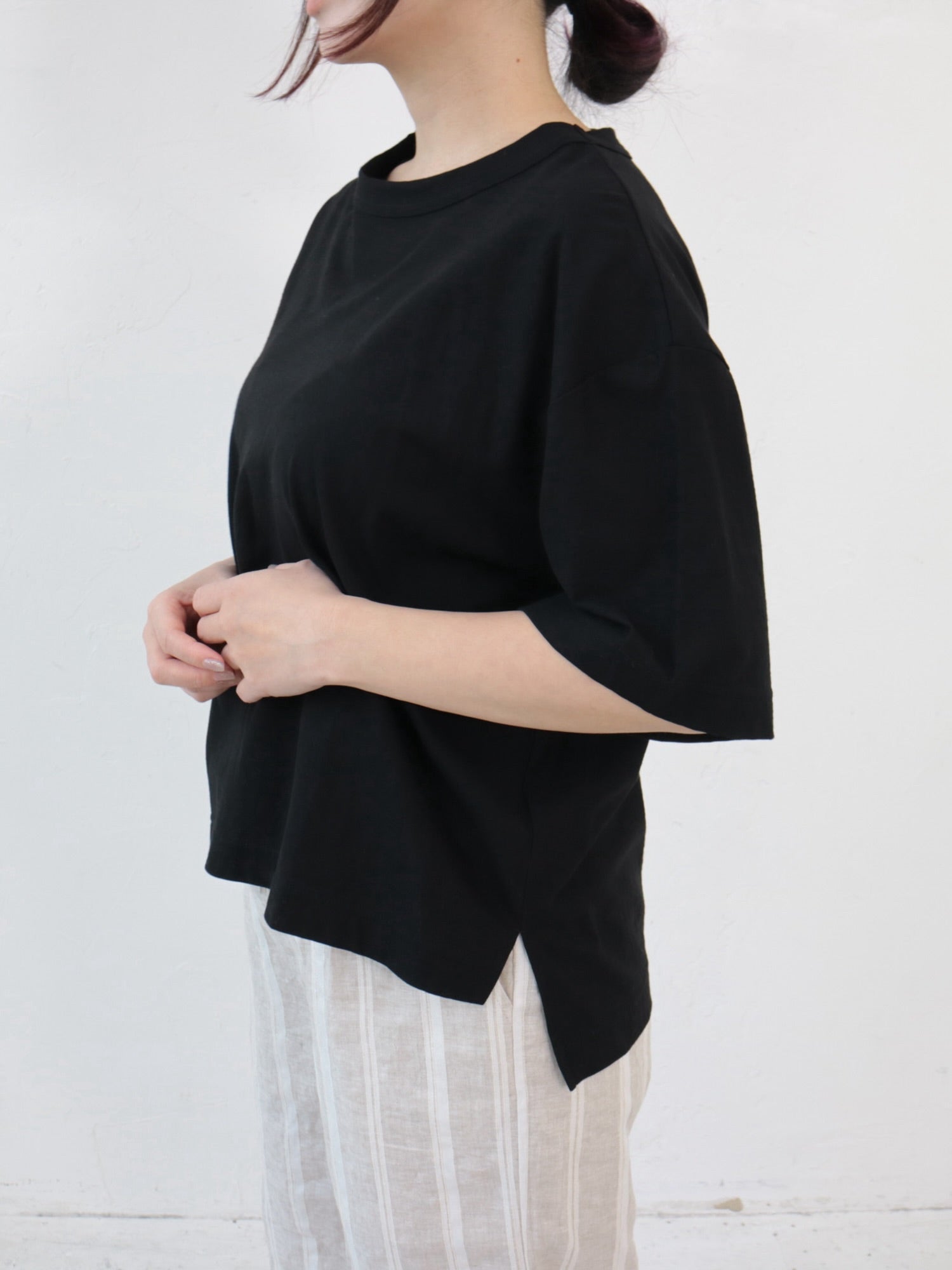YARRA NEU 強撚天竺フレア袖Tシャツ NU-5521-430