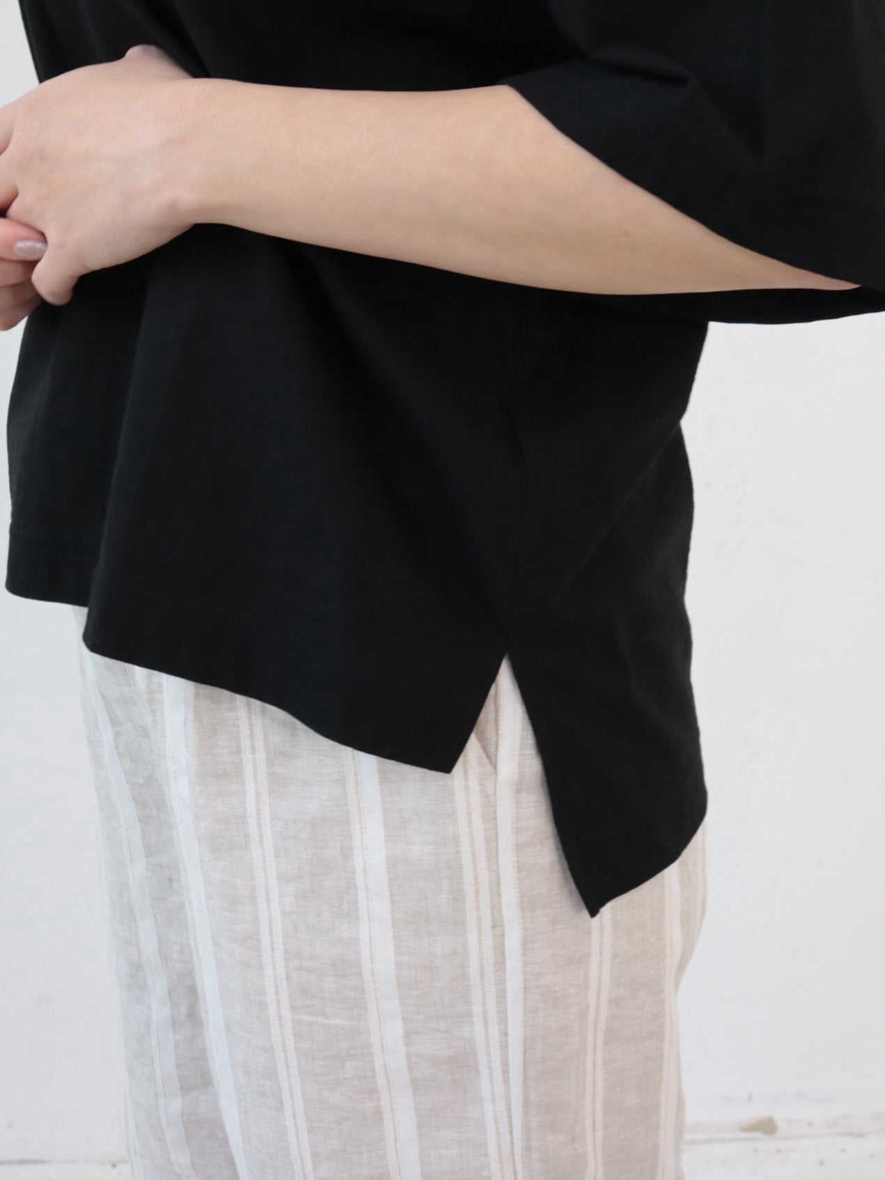 YARRA NEU 強撚天竺フレア袖Tシャツ NU-5521-430