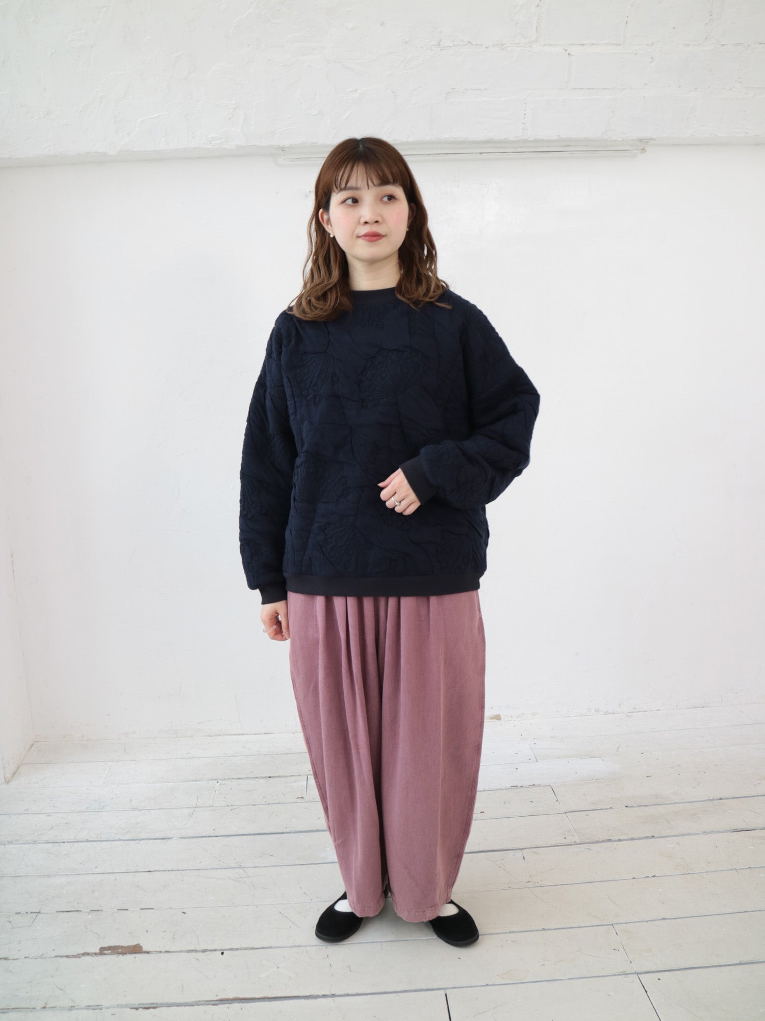 YARRA 木の実キルトJQDドロッププルオーバー YR-1541-225