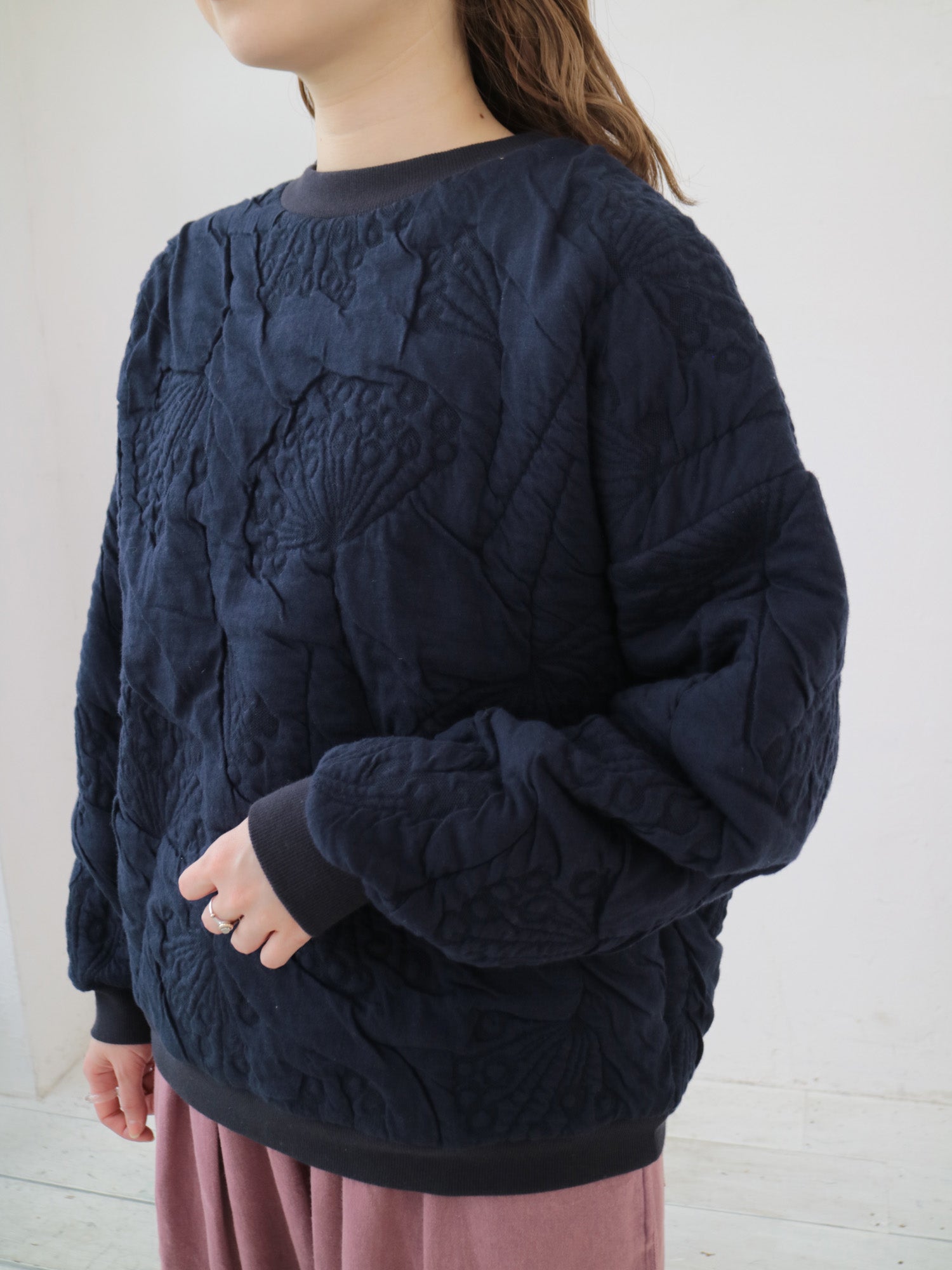 YARRA 木の実キルトJQDドロッププルオーバー YR-1541-225
