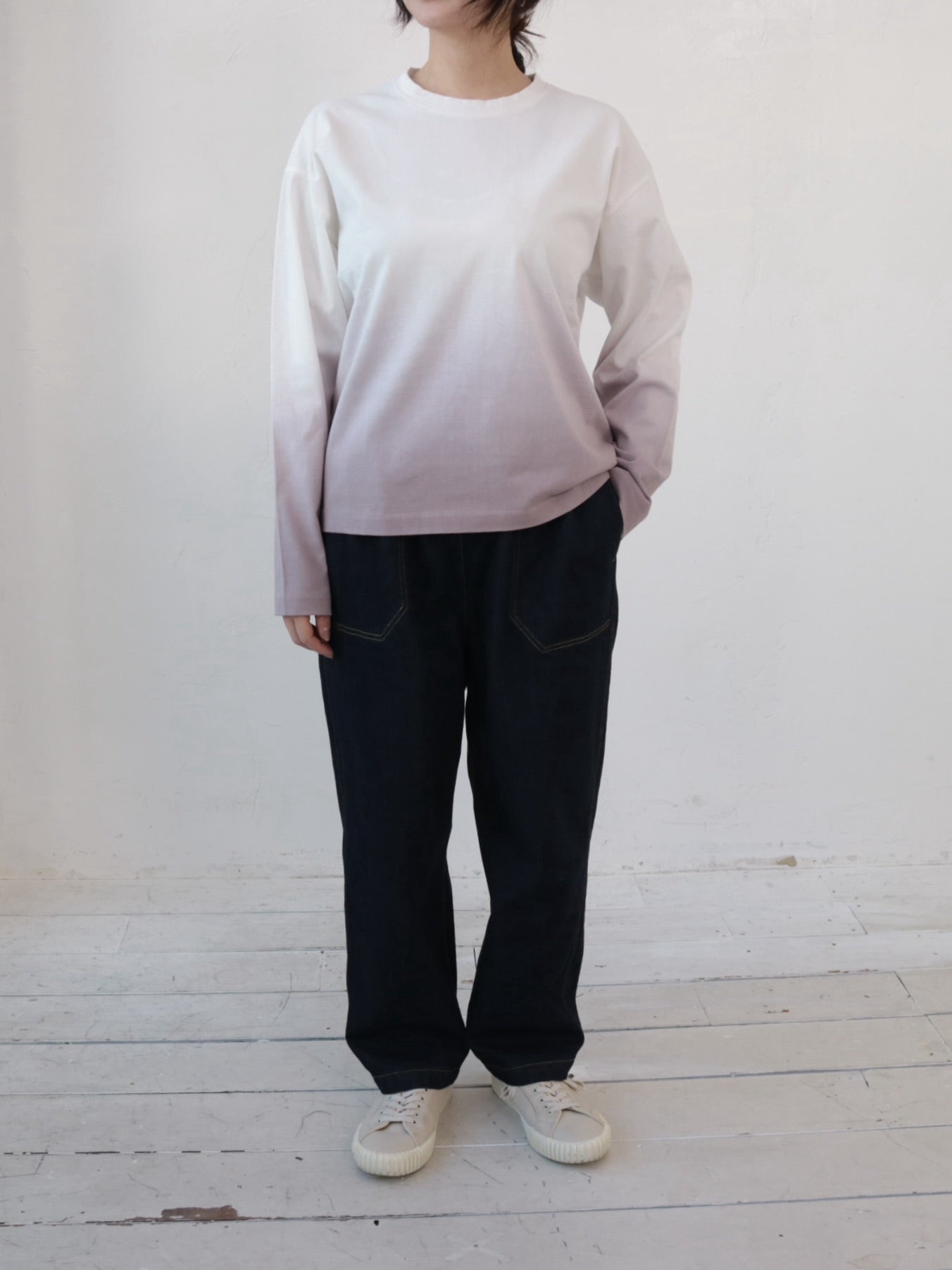 YARRA NEU グラデ染め長袖カットソー NU-5541-401