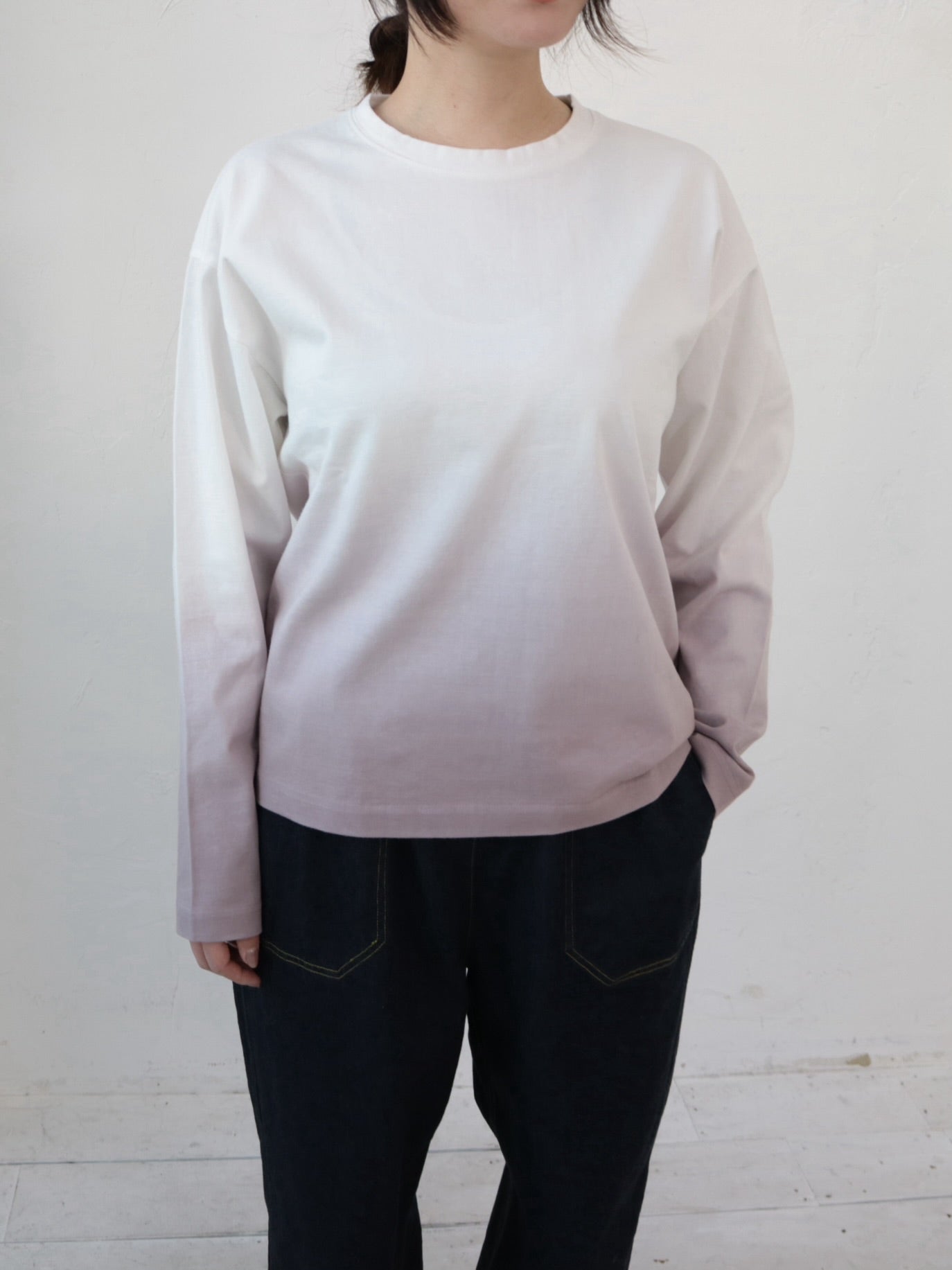 YARRA NEU グラデ染め長袖カットソー NU-5541-401