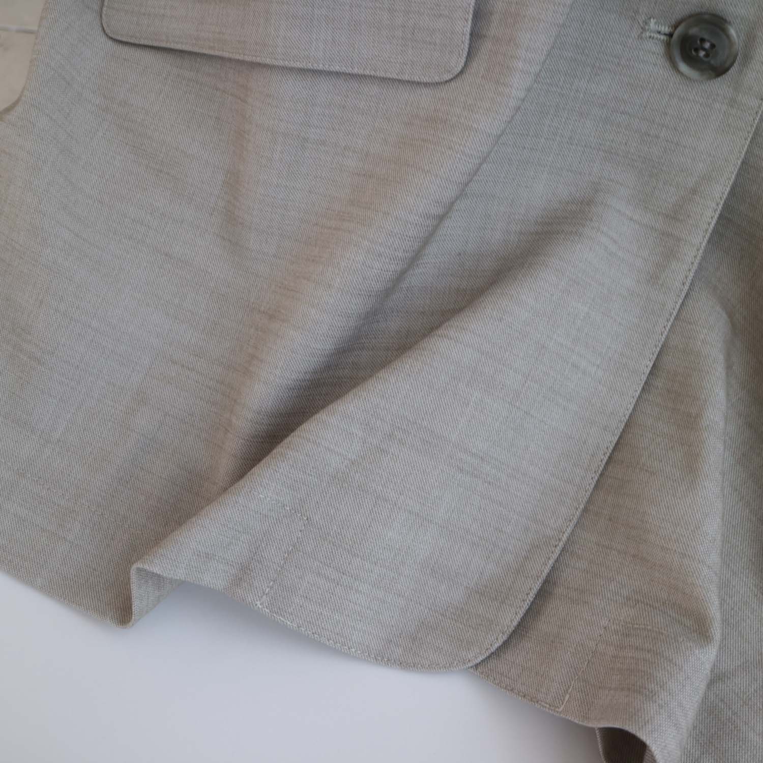 doux bleu Vネックノーカラージャケット DB-2417-002