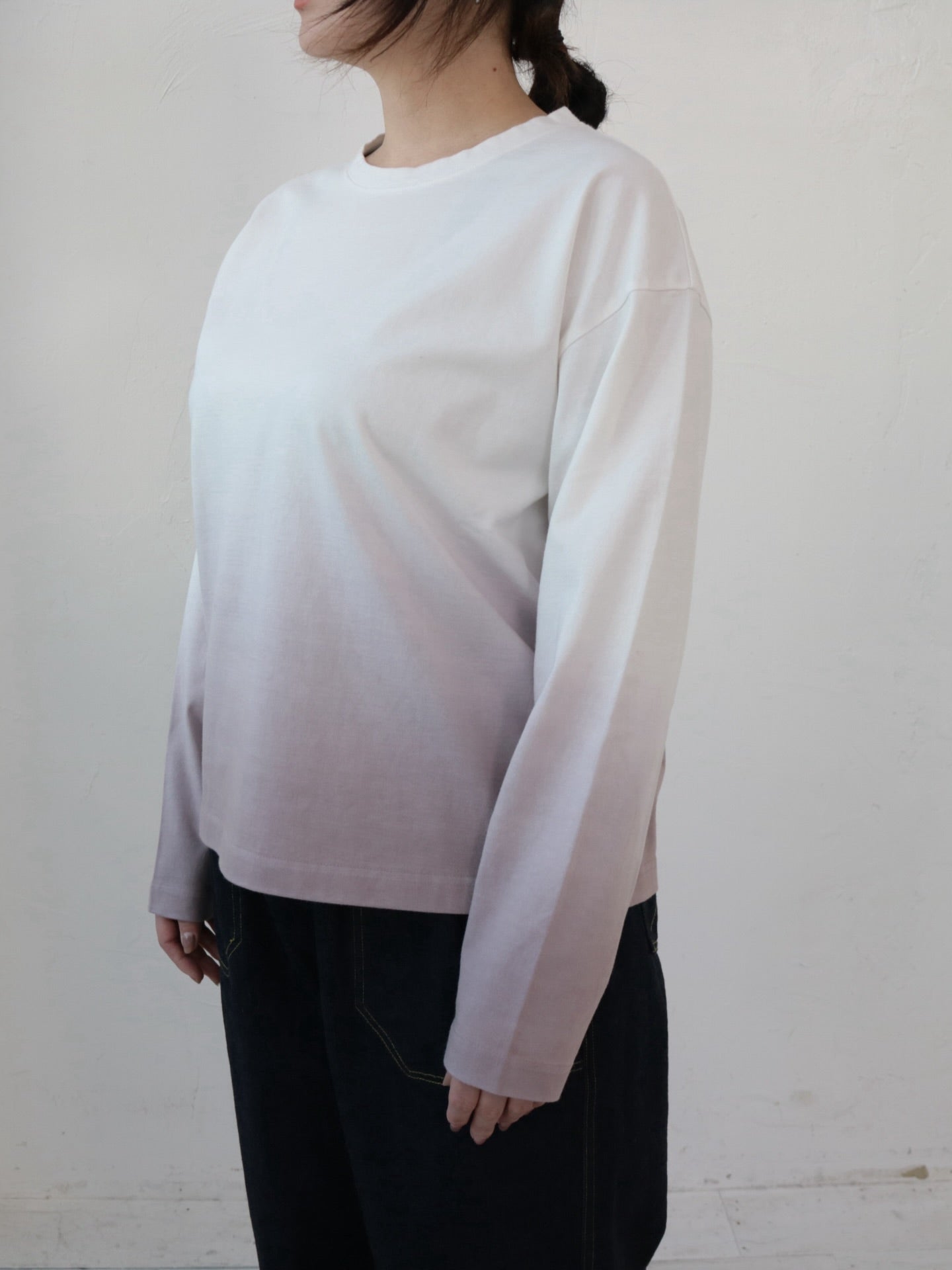 YARRA NEU グラデ染め長袖カットソー NU-5541-401