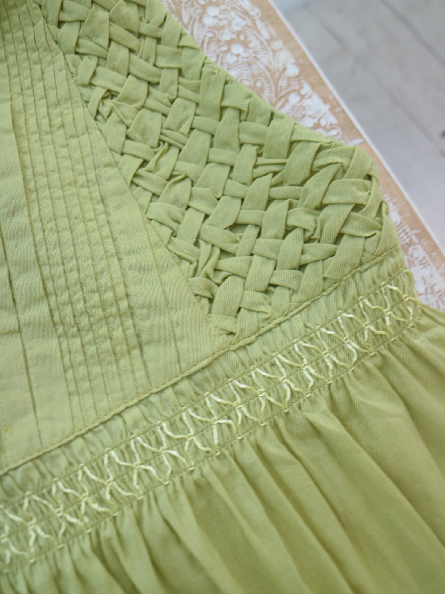 doux bleu コットンボイル/スモッキングベスト DB-2628-064