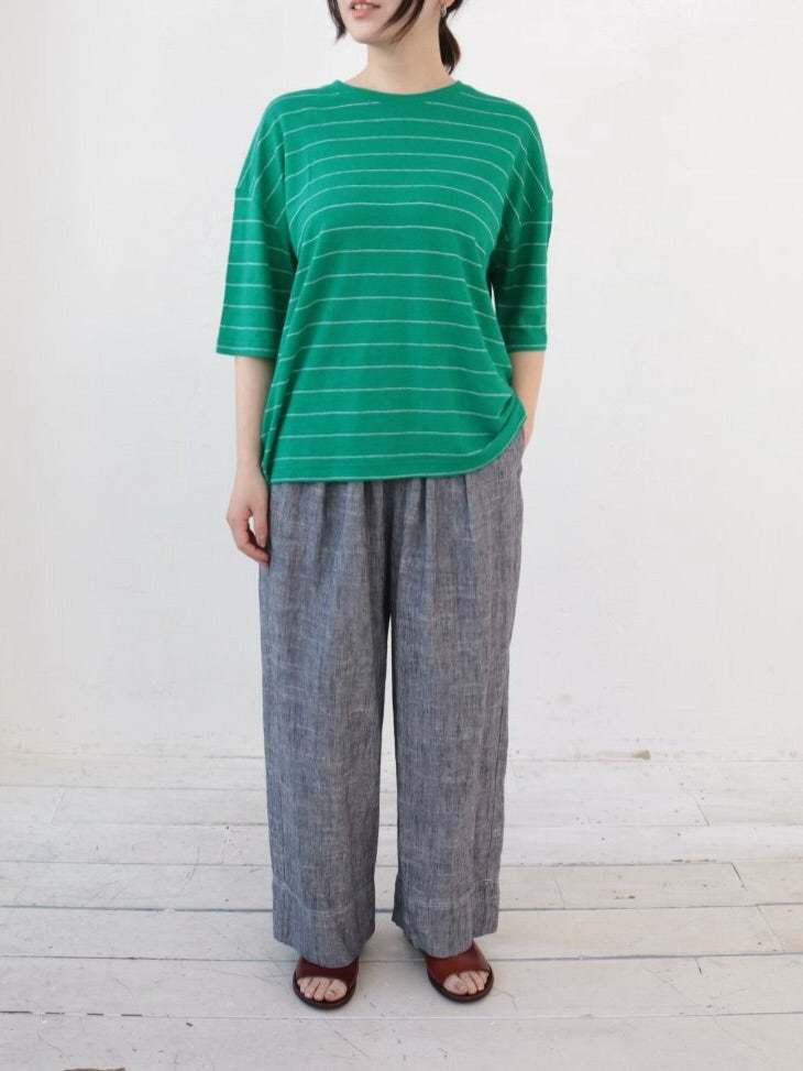 YARRA リネンコットンストレートパンツ YR-1535-312
