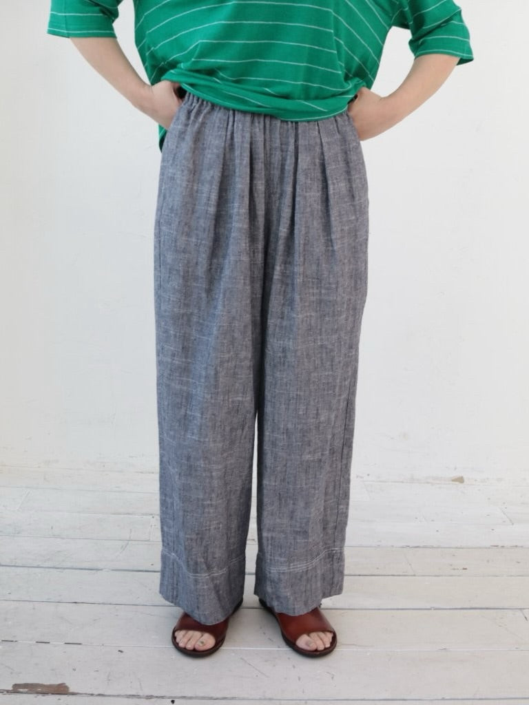 YARRA リネンコットンストレートパンツ YR-1535-312