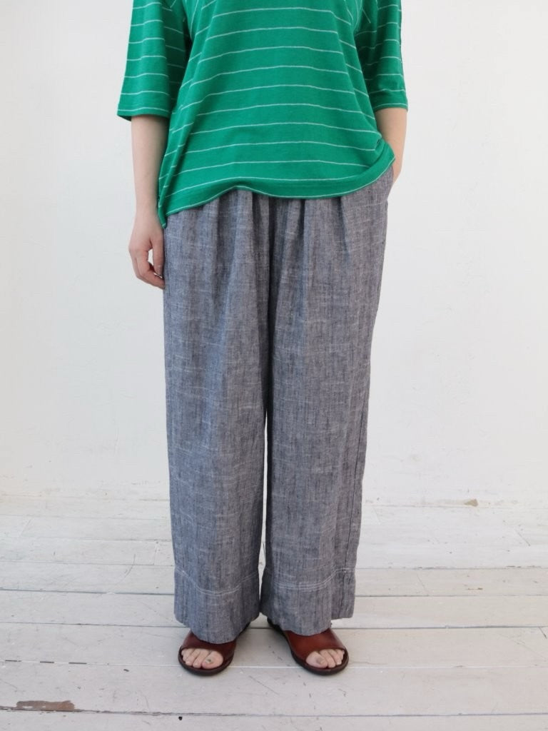 YARRA リネンコットンストレートパンツ YR-1535-312