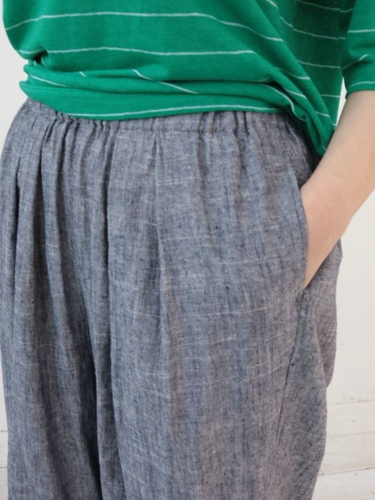 YARRA リネンコットンストレートパンツ YR-1535-312