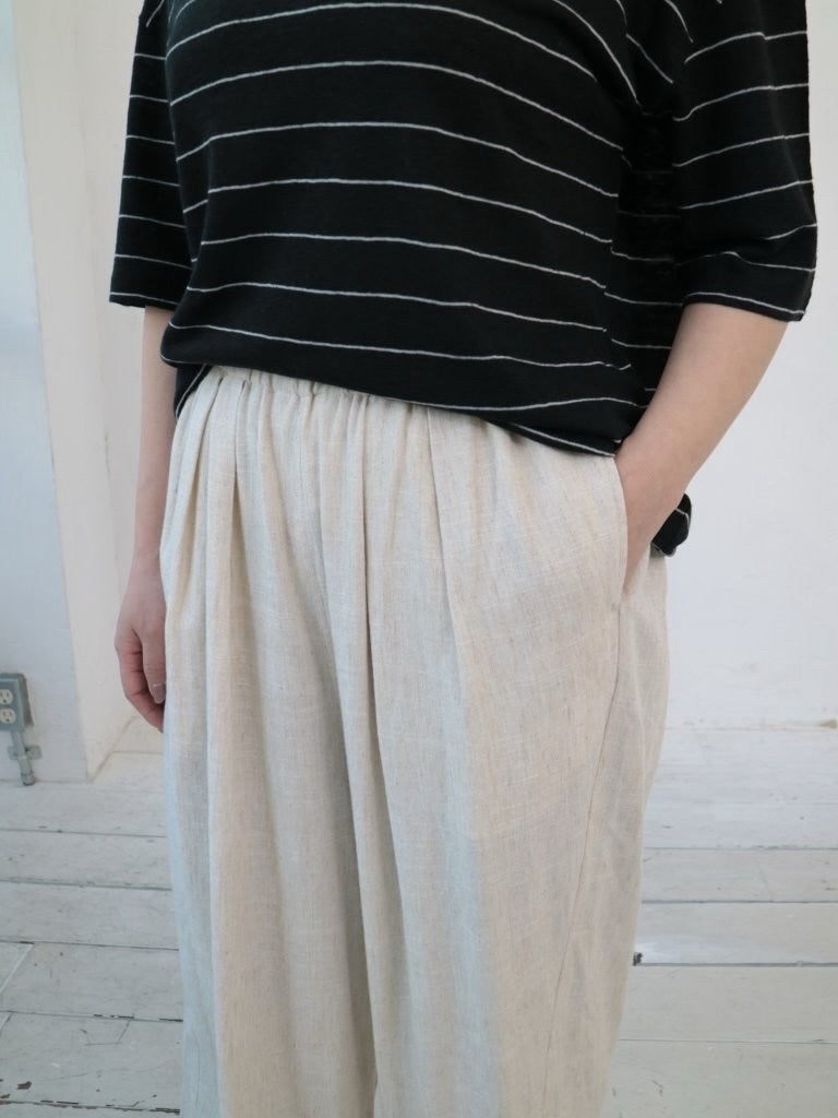 YARRA リネンコットンストレートパンツ YR-1535-312