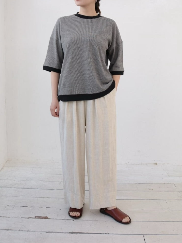 YARRA リネンコットンストレートパンツ YR-1535-312
