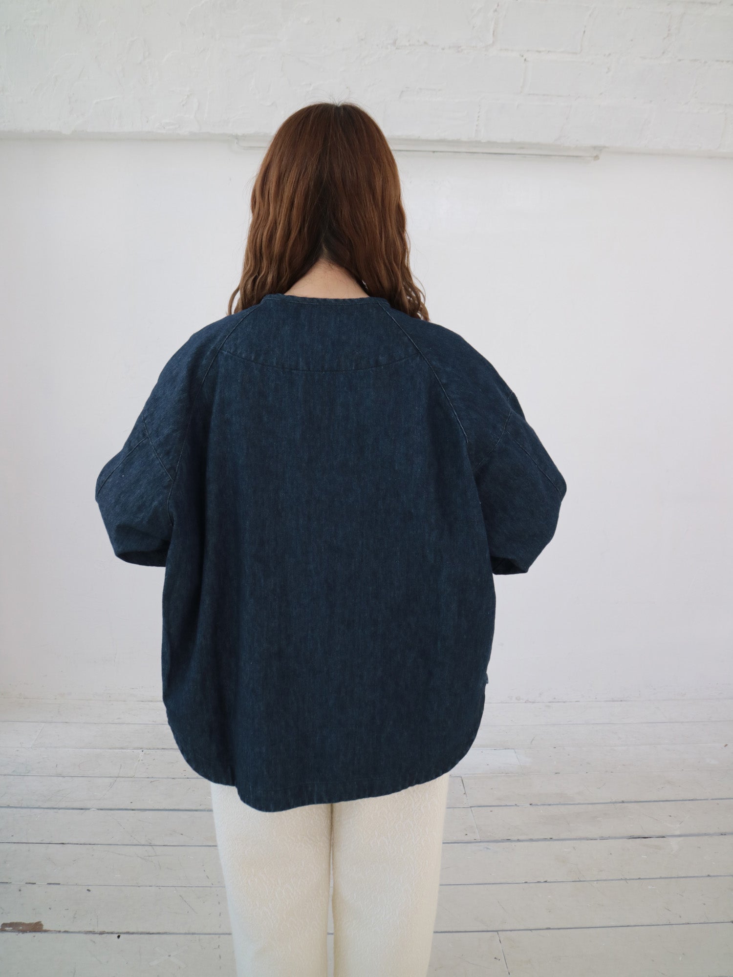 【再生産】YARRA リネン混ドルマンデニムジャケット YR-1547-237
