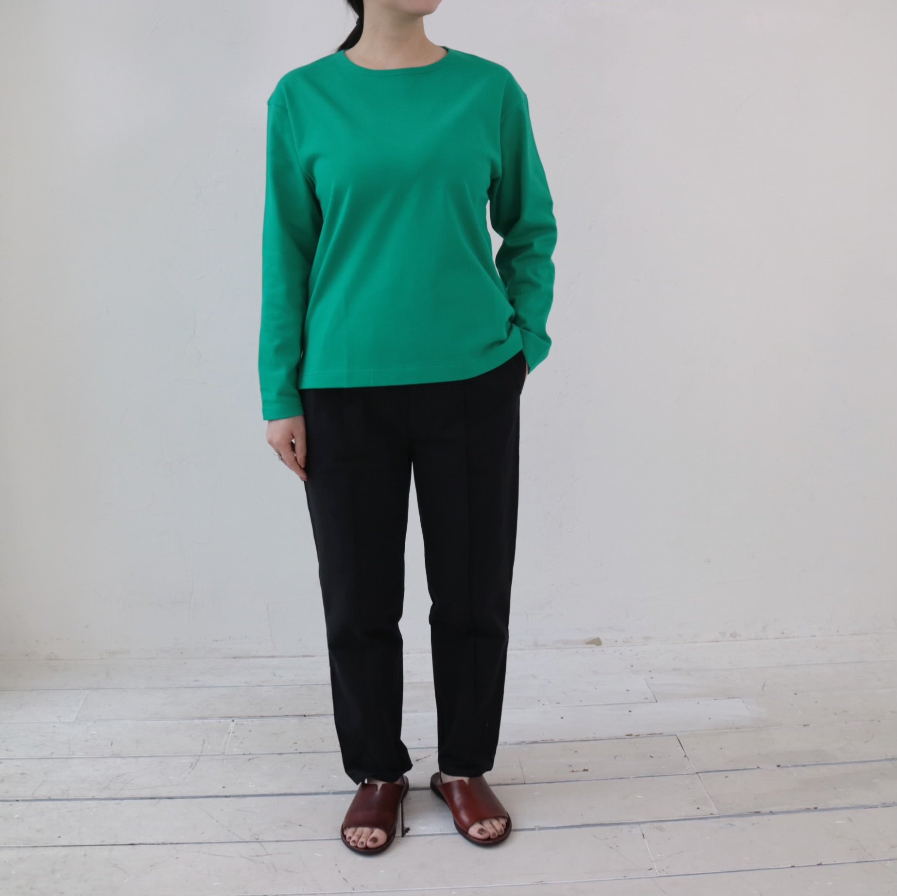 YARRA バックサテンスリムパンツ YR-1415-210