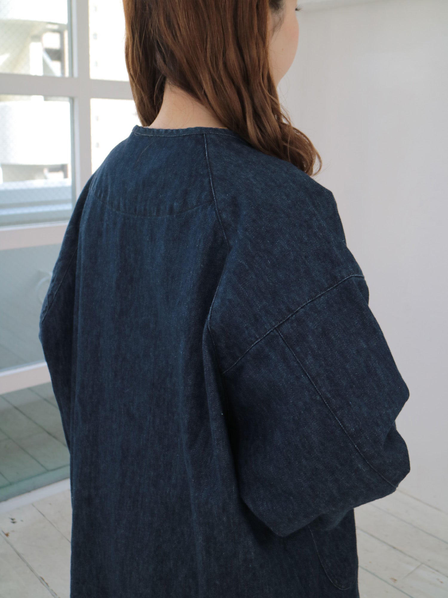 【再生産】YARRA リネン混ドルマンデニムジャケット YR-1547-237