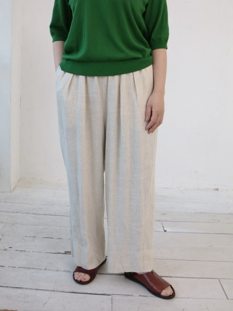 YARRA リネンコットンストレートパンツ YR-1535-312