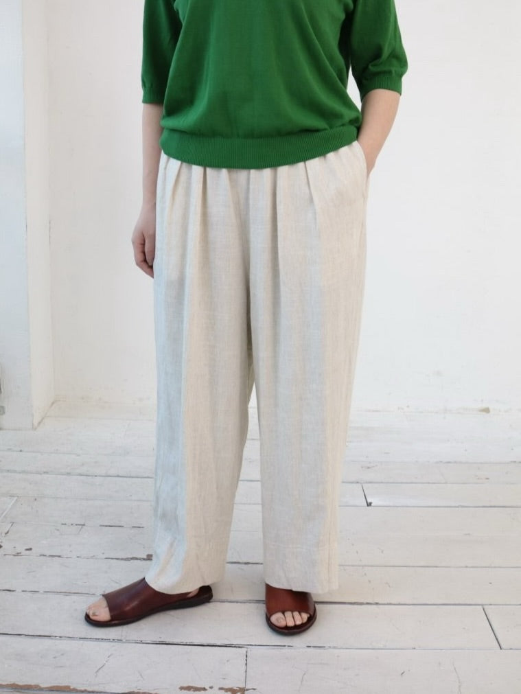 YARRA リネンコットンストレートパンツ YR-1535-312
