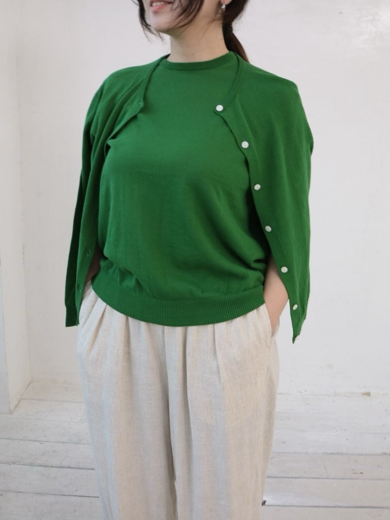 YARRA ハイツイストニットカーディガン YR-1532-315