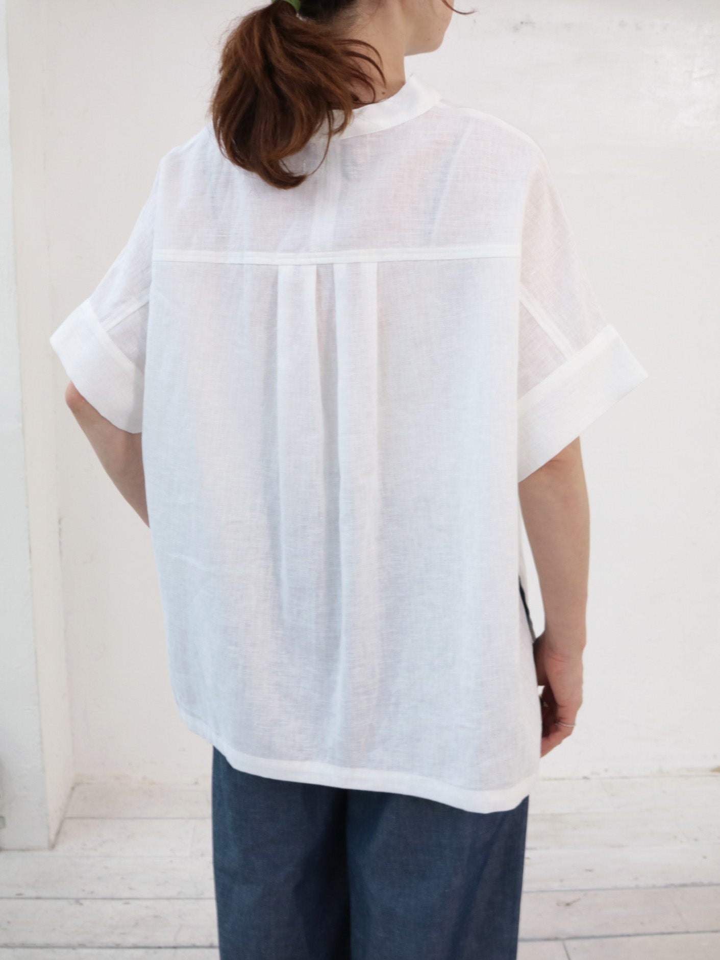 doux bleu コットンリネン スキッパーシャツ DB-2623-081