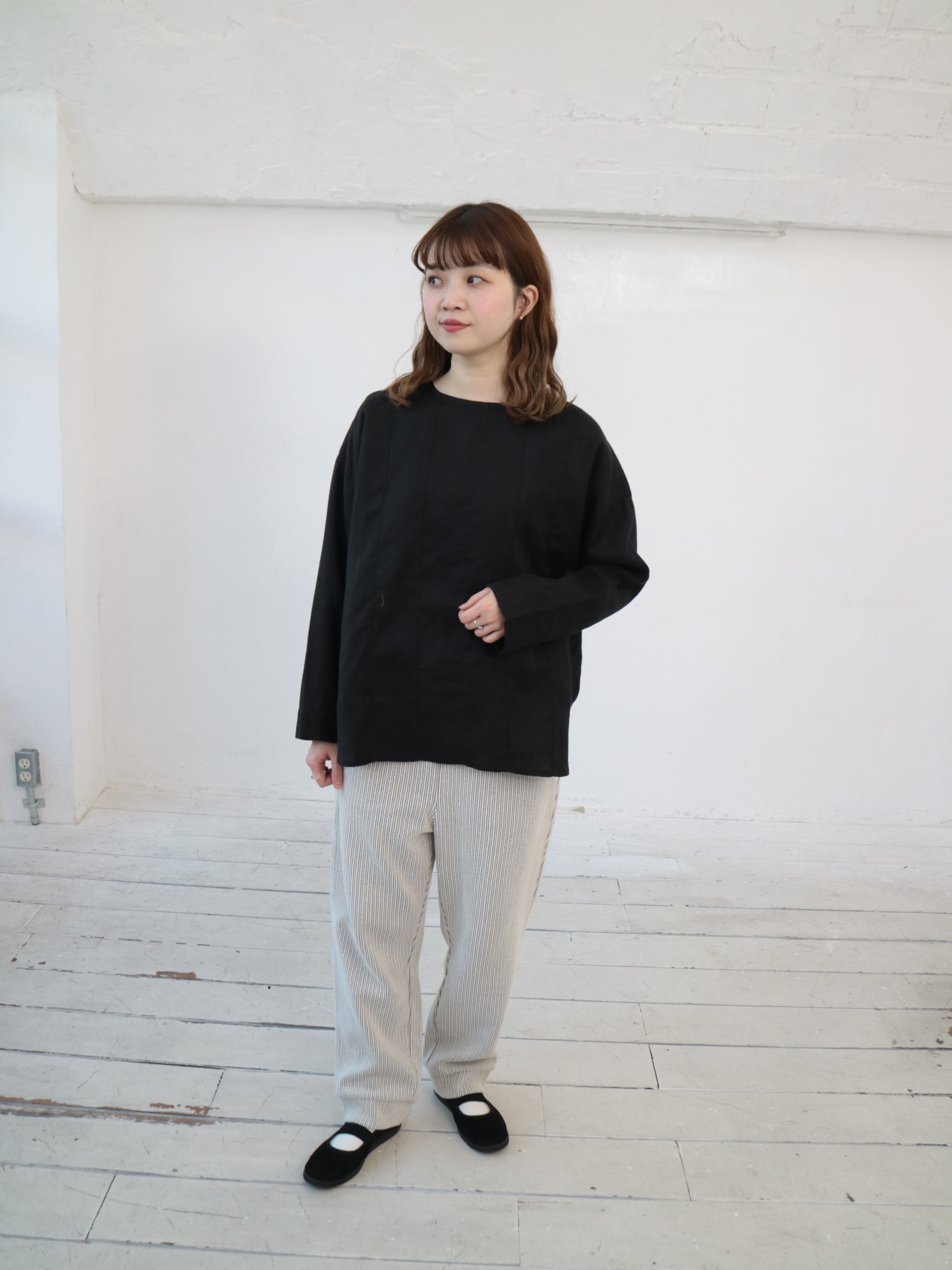 YARRA リネン100切替ブラウス YR-1543-239