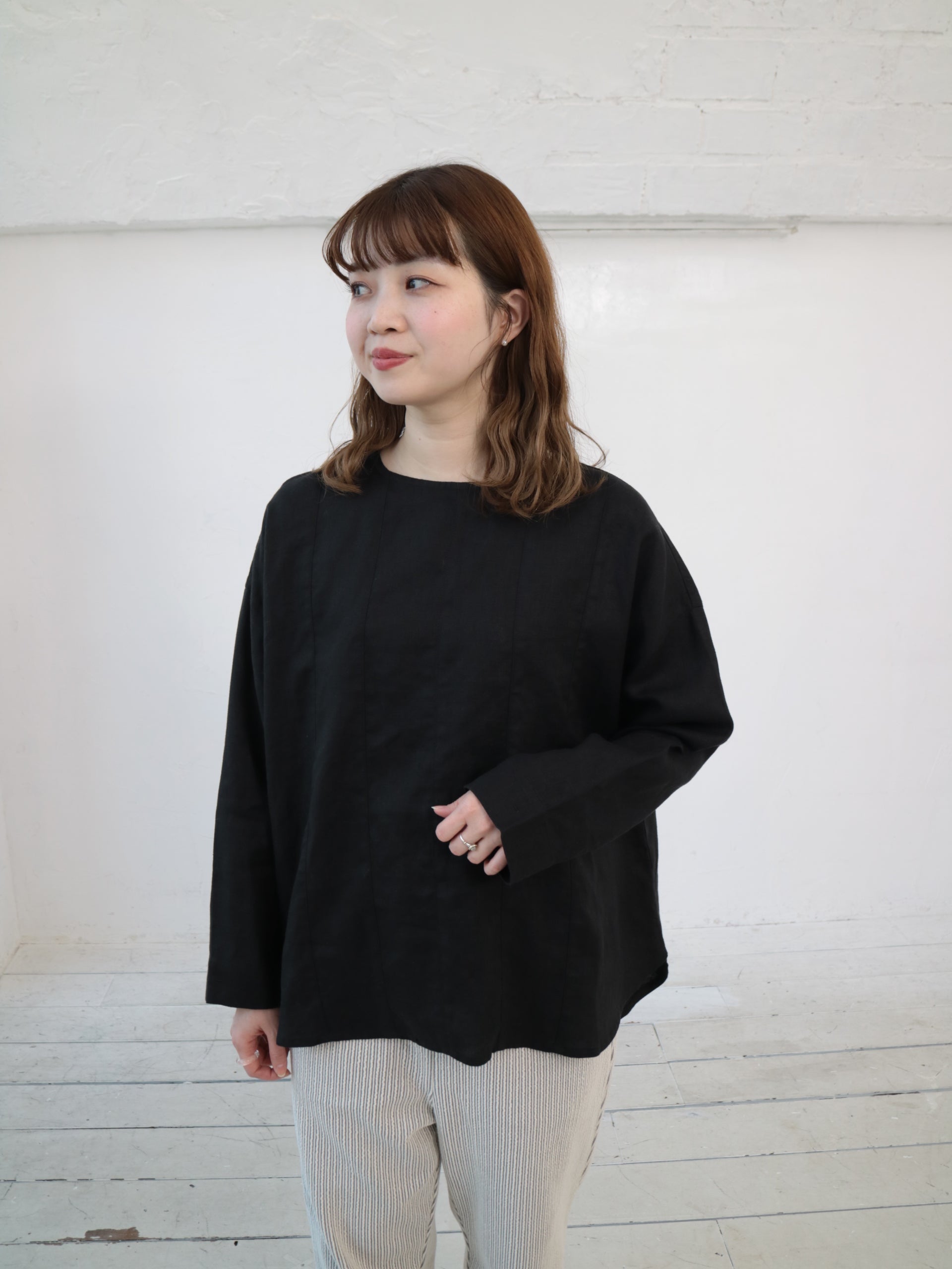 YARRA リネン100切替ブラウス YR-1543-239